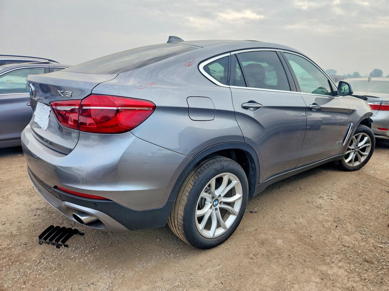 2015 Bmw X6 Xdrive35i Gray vin: 5UXKU2C54F0N76388