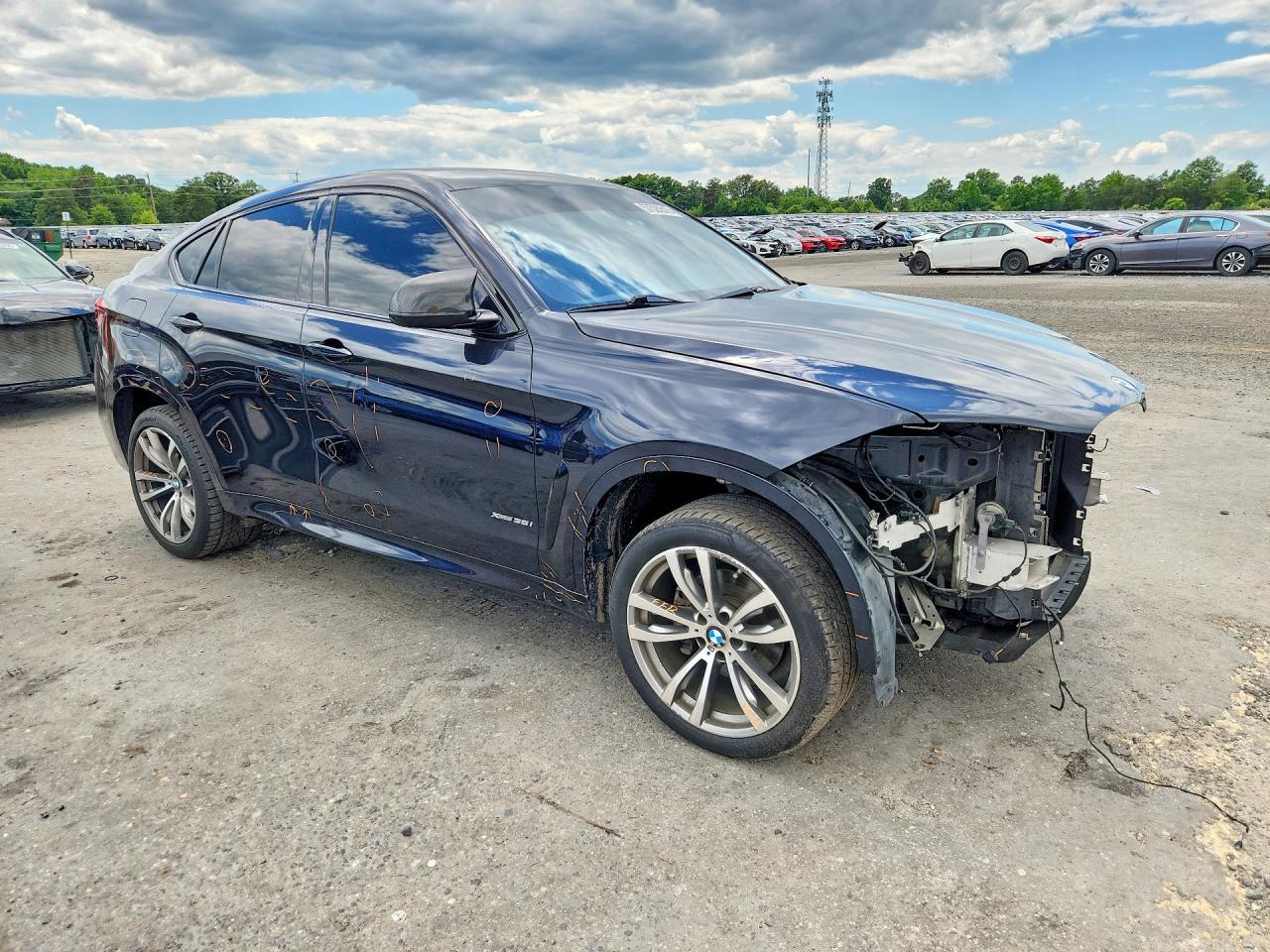 2015 Bmw X6 Xdrive35i Black vin: 5UXKU2C55F0F94823