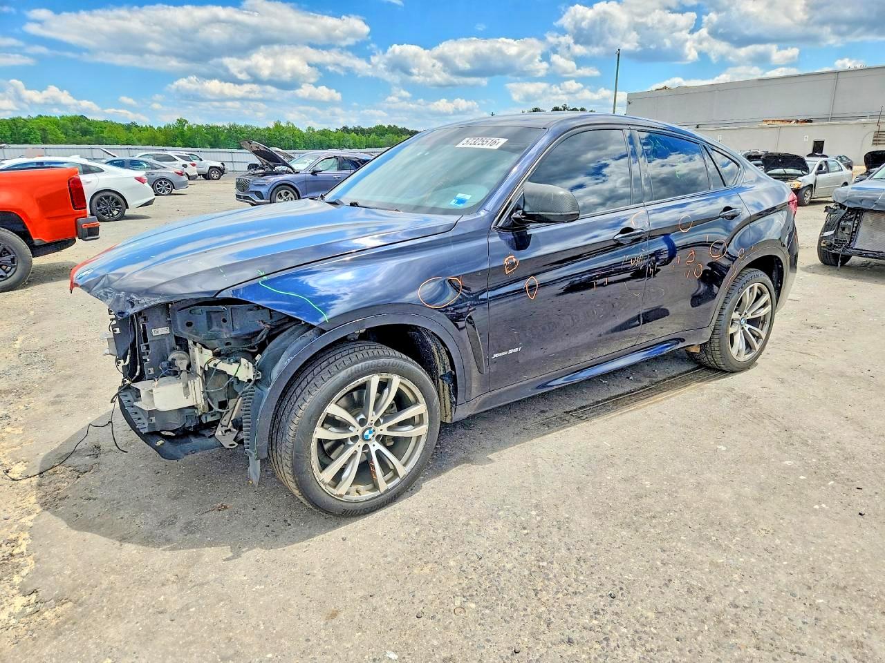 2015 Bmw X6 Xdrive35i Black vin: 5UXKU2C55F0F94823