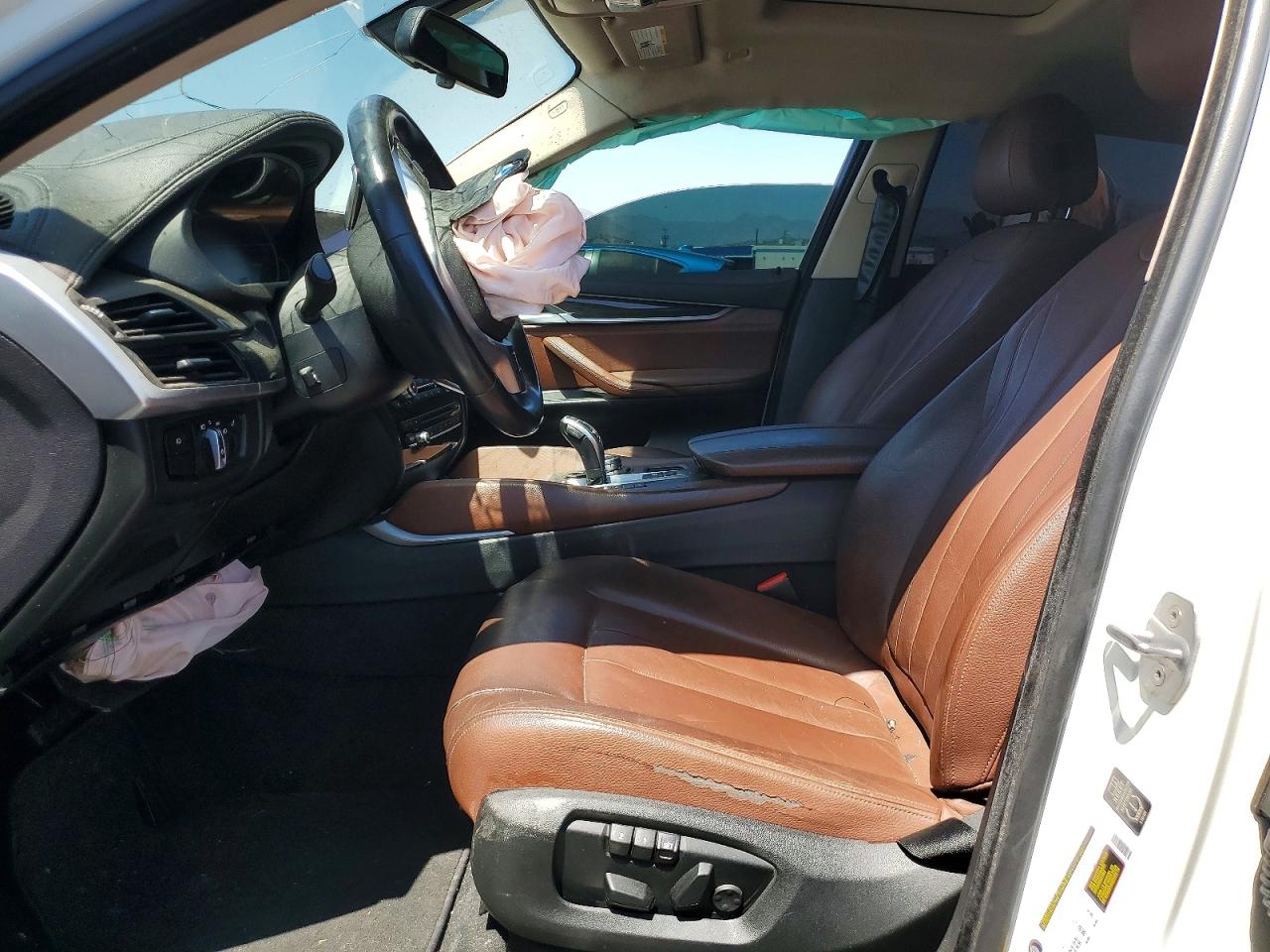 2015 Bmw X6 Xdrive35i White vin: 5UXKU2C57F0F96055