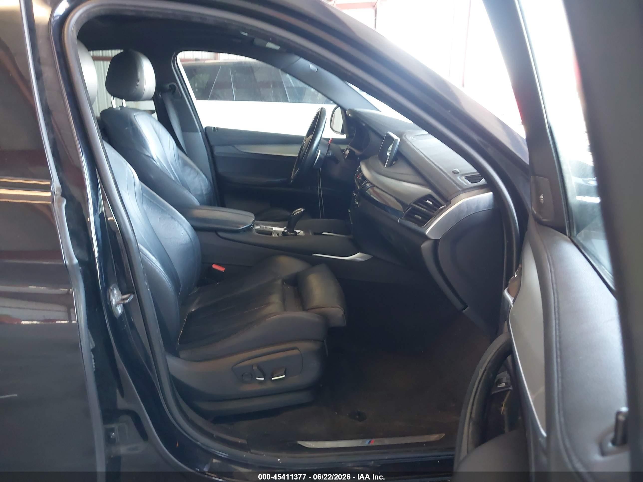 2015 Bmw X6 Xdrive35i Black vin: 5UXKU2C58F0F95075