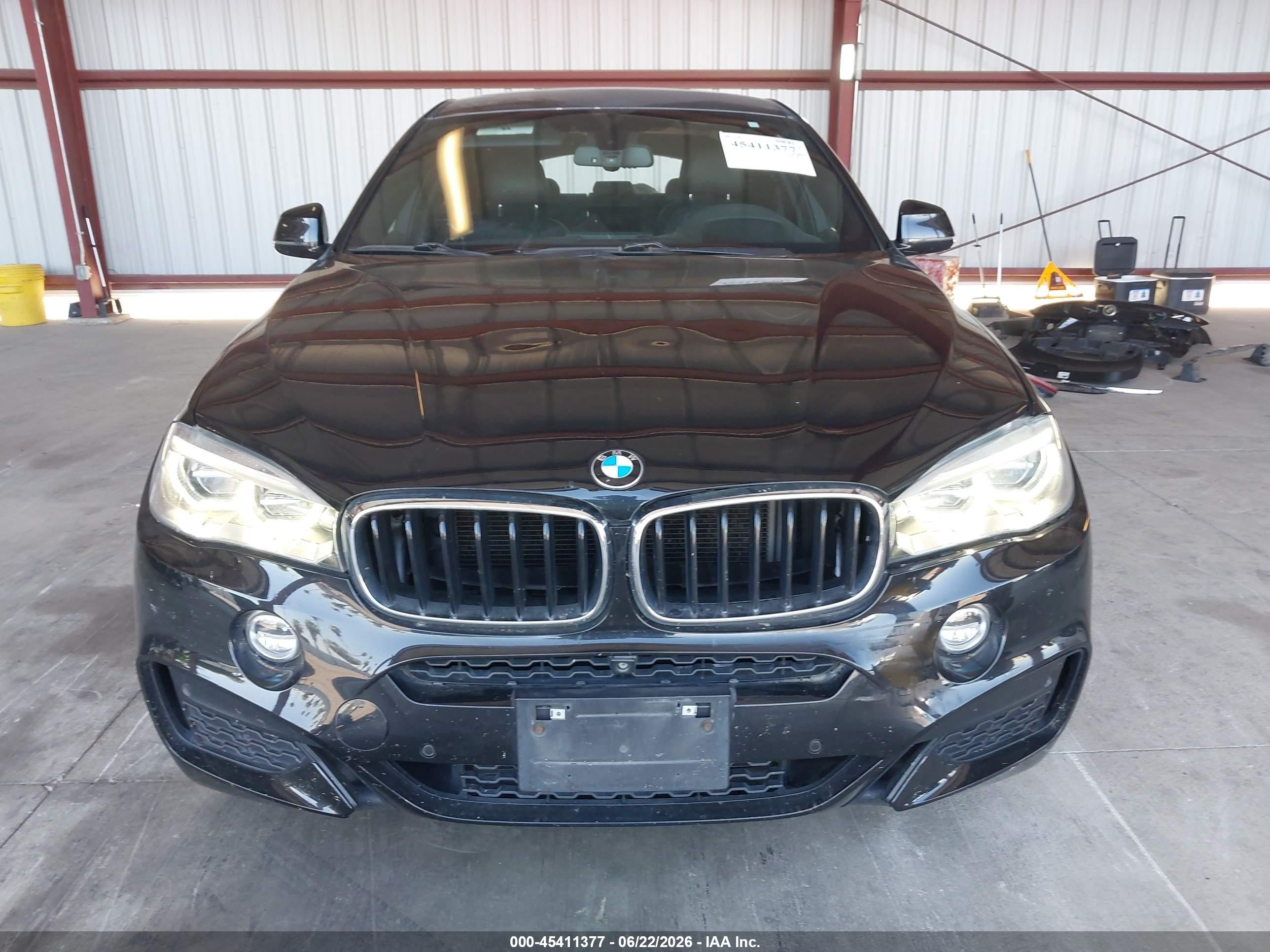 2015 Bmw X6 Xdrive35i Black vin: 5UXKU2C58F0F95075