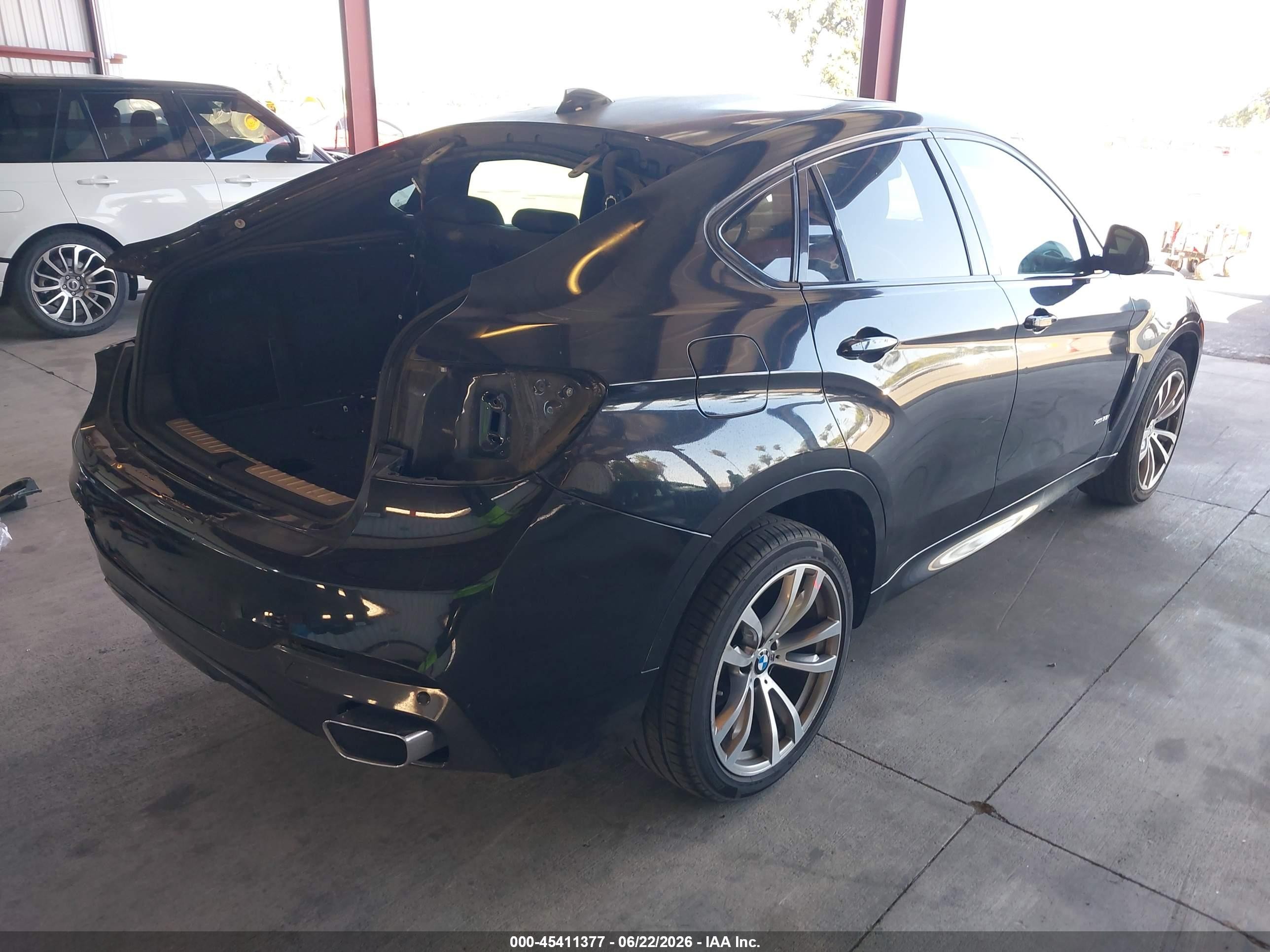 2015 Bmw X6 Xdrive35i Black vin: 5UXKU2C58F0F95075