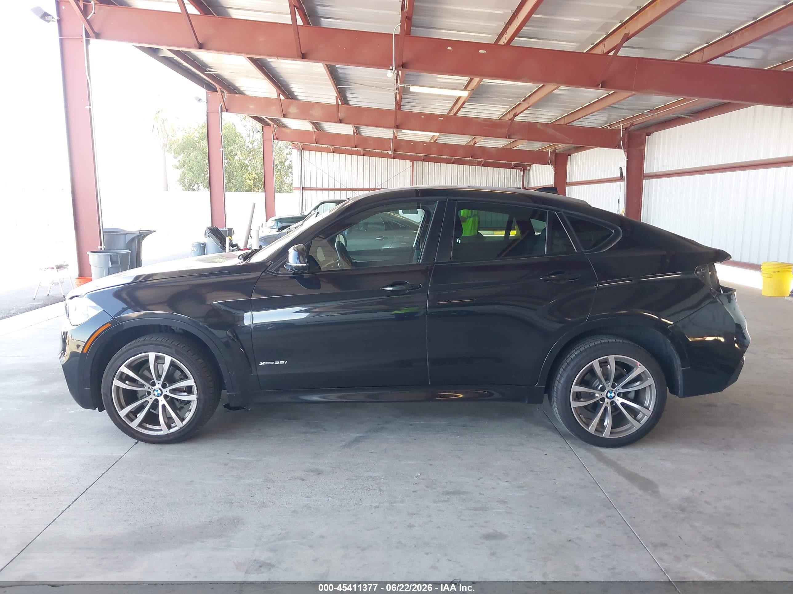 2015 Bmw X6 Xdrive35i Black vin: 5UXKU2C58F0F95075