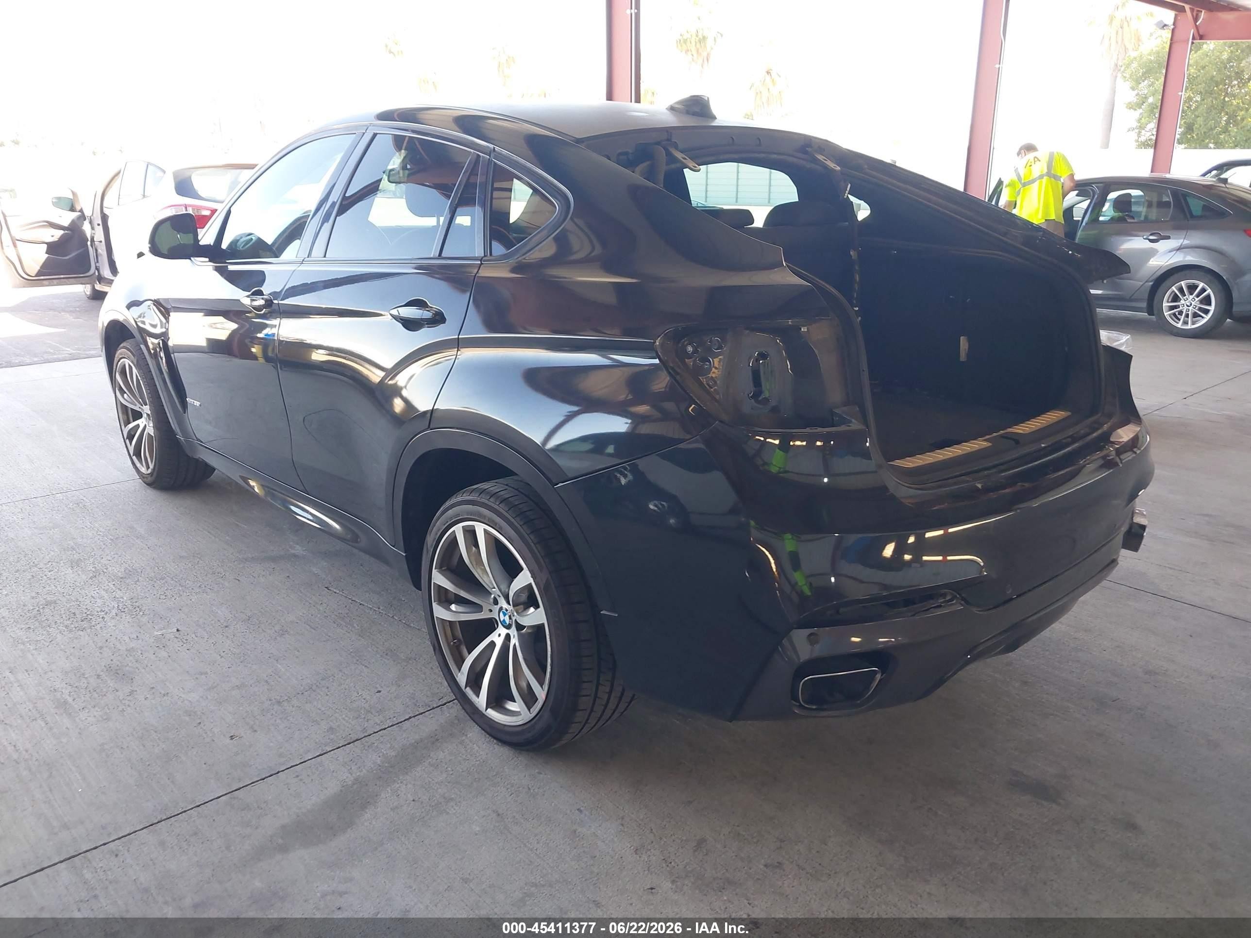 2015 Bmw X6 Xdrive35i Black vin: 5UXKU2C58F0F95075