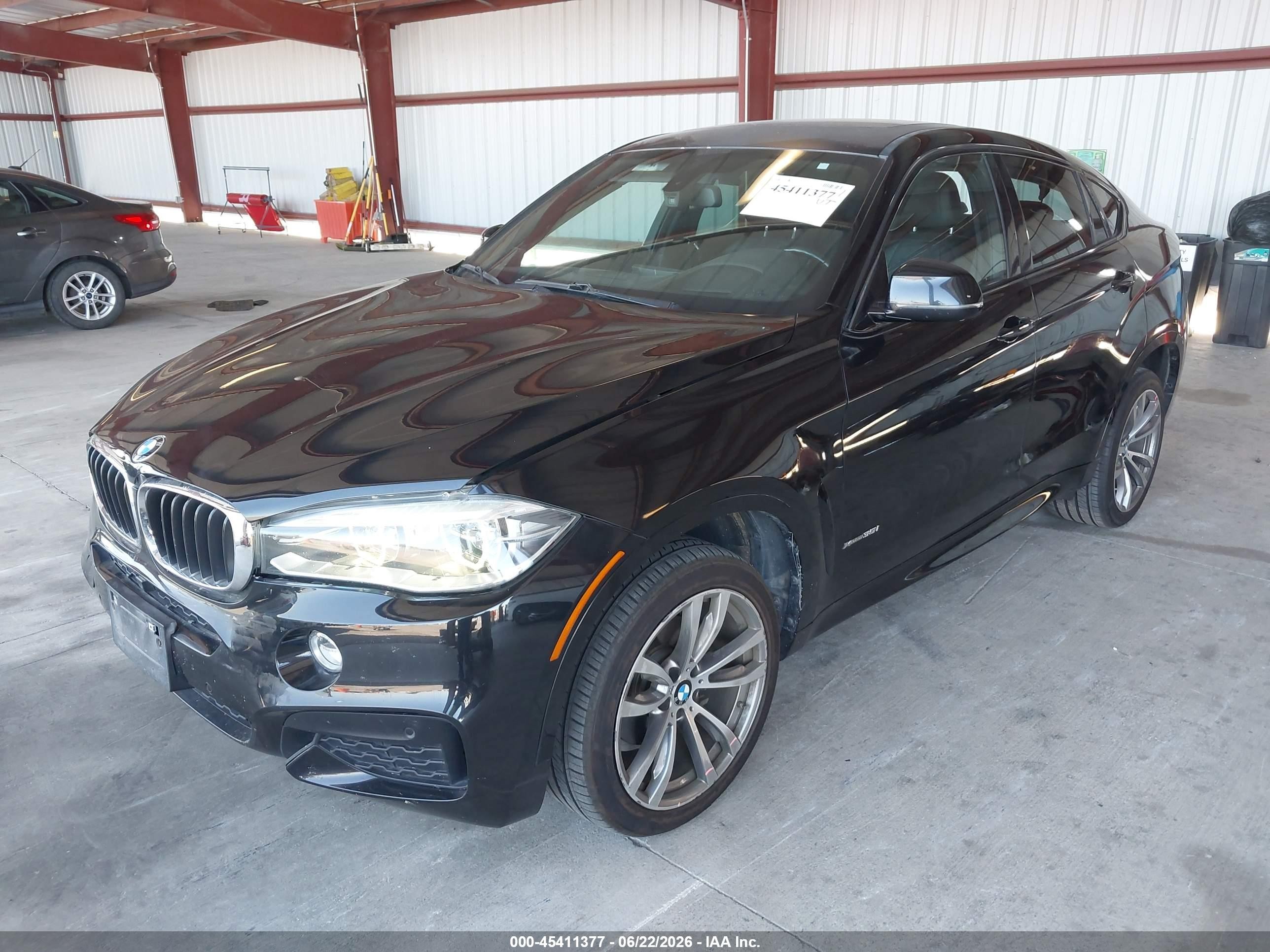 2015 Bmw X6 Xdrive35i Black vin: 5UXKU2C58F0F95075