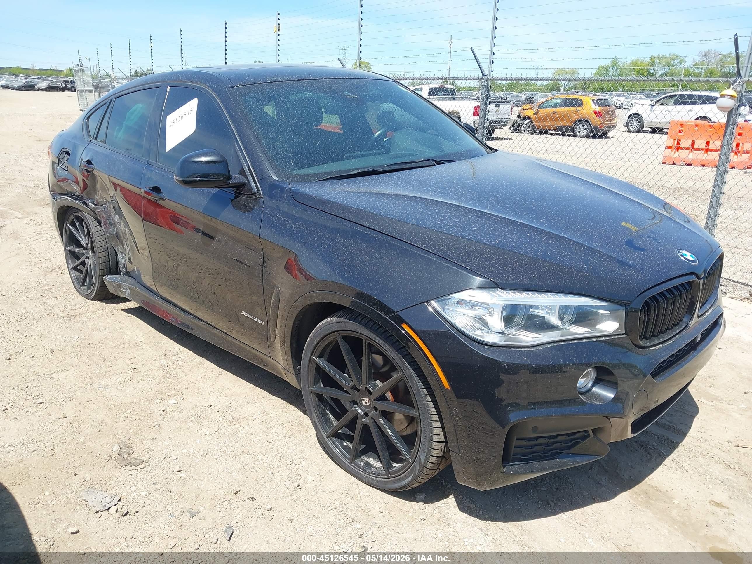 2015 Bmw X6 Xdrive35i Black vin: 5UXKU2C58F0N77530