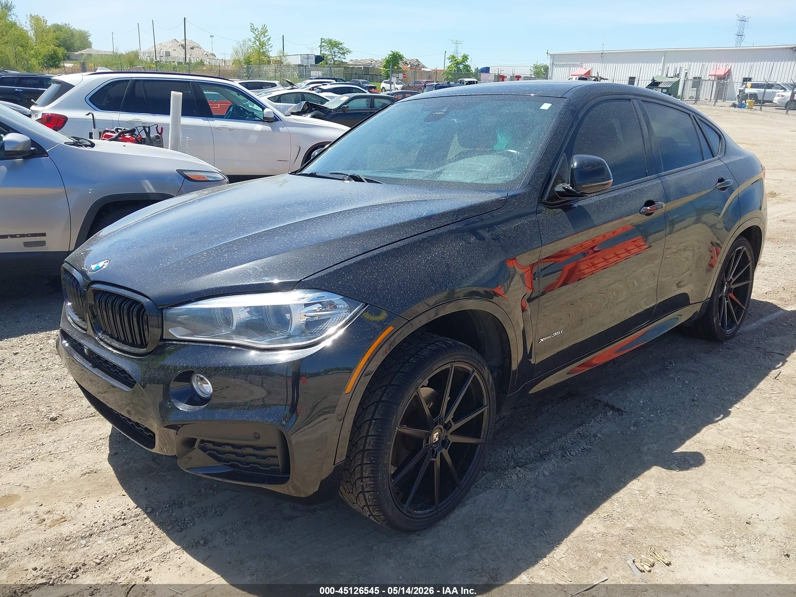 2015 Bmw X6 Xdrive35i Black vin: 5UXKU2C58F0N77530