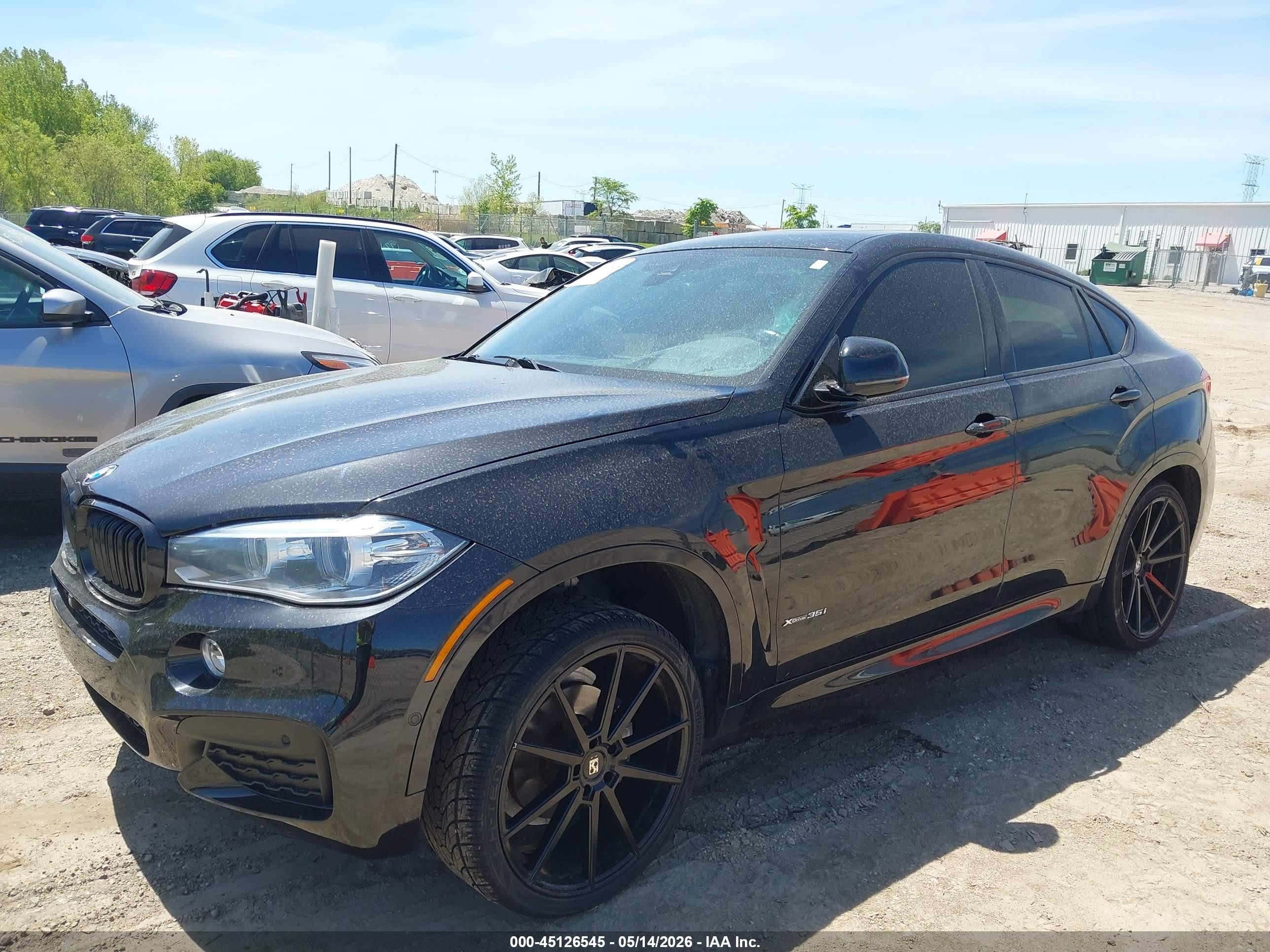 2015 Bmw X6 Xdrive35i Black vin: 5UXKU2C58F0N77530