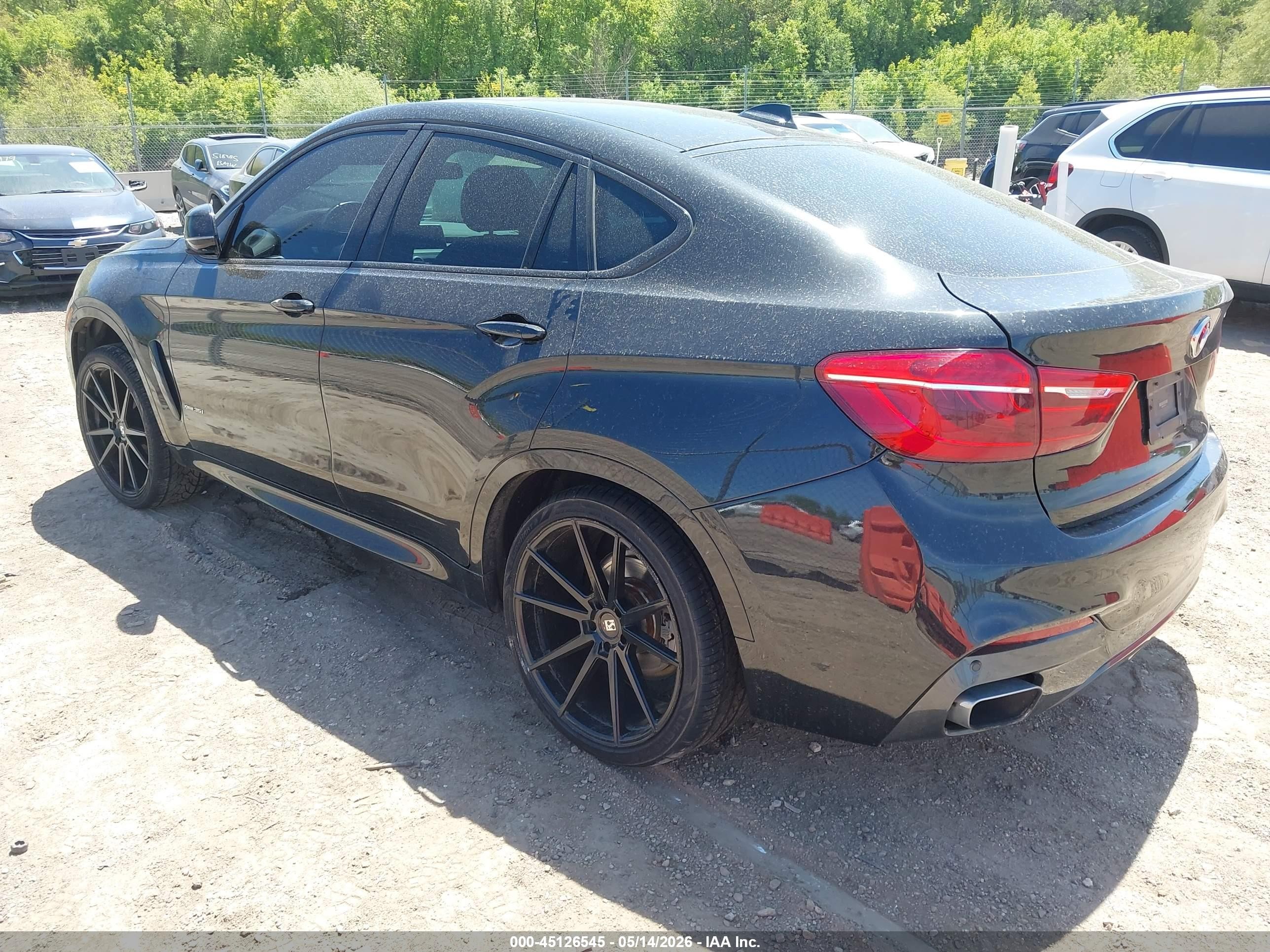 2015 Bmw X6 Xdrive35i Black vin: 5UXKU2C58F0N77530
