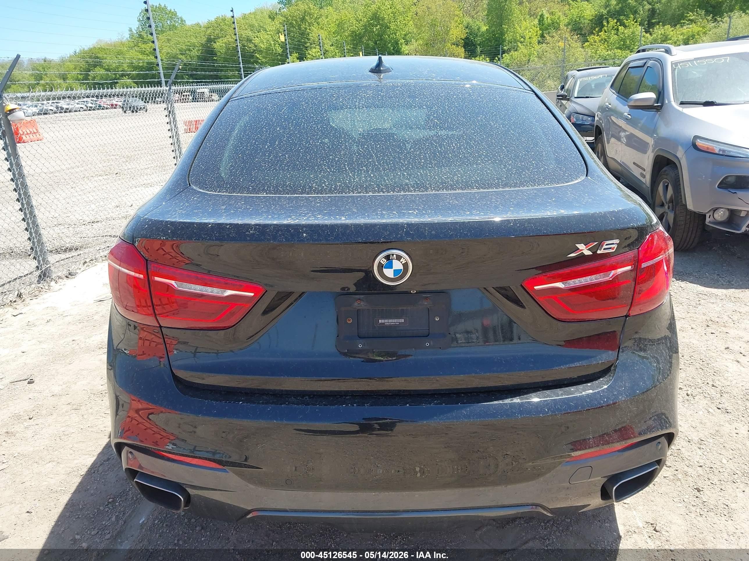 2015 Bmw X6 Xdrive35i Black vin: 5UXKU2C58F0N77530