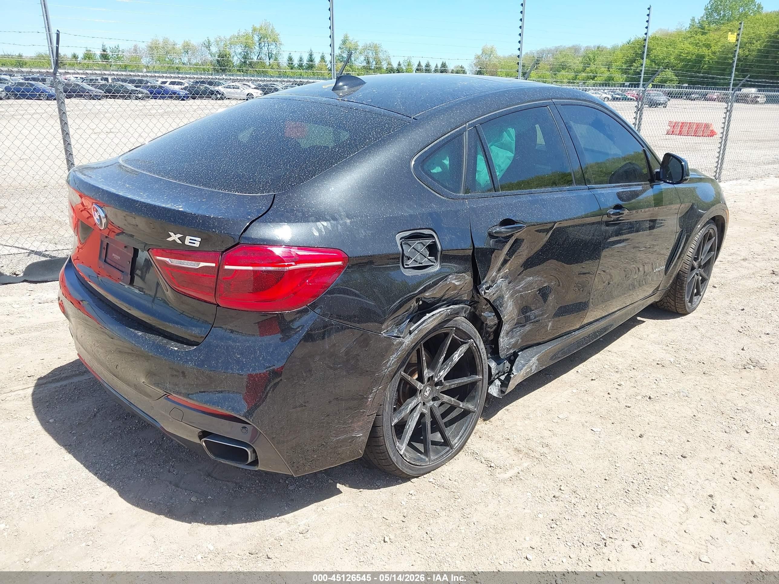 2015 Bmw X6 Xdrive35i Black vin: 5UXKU2C58F0N77530