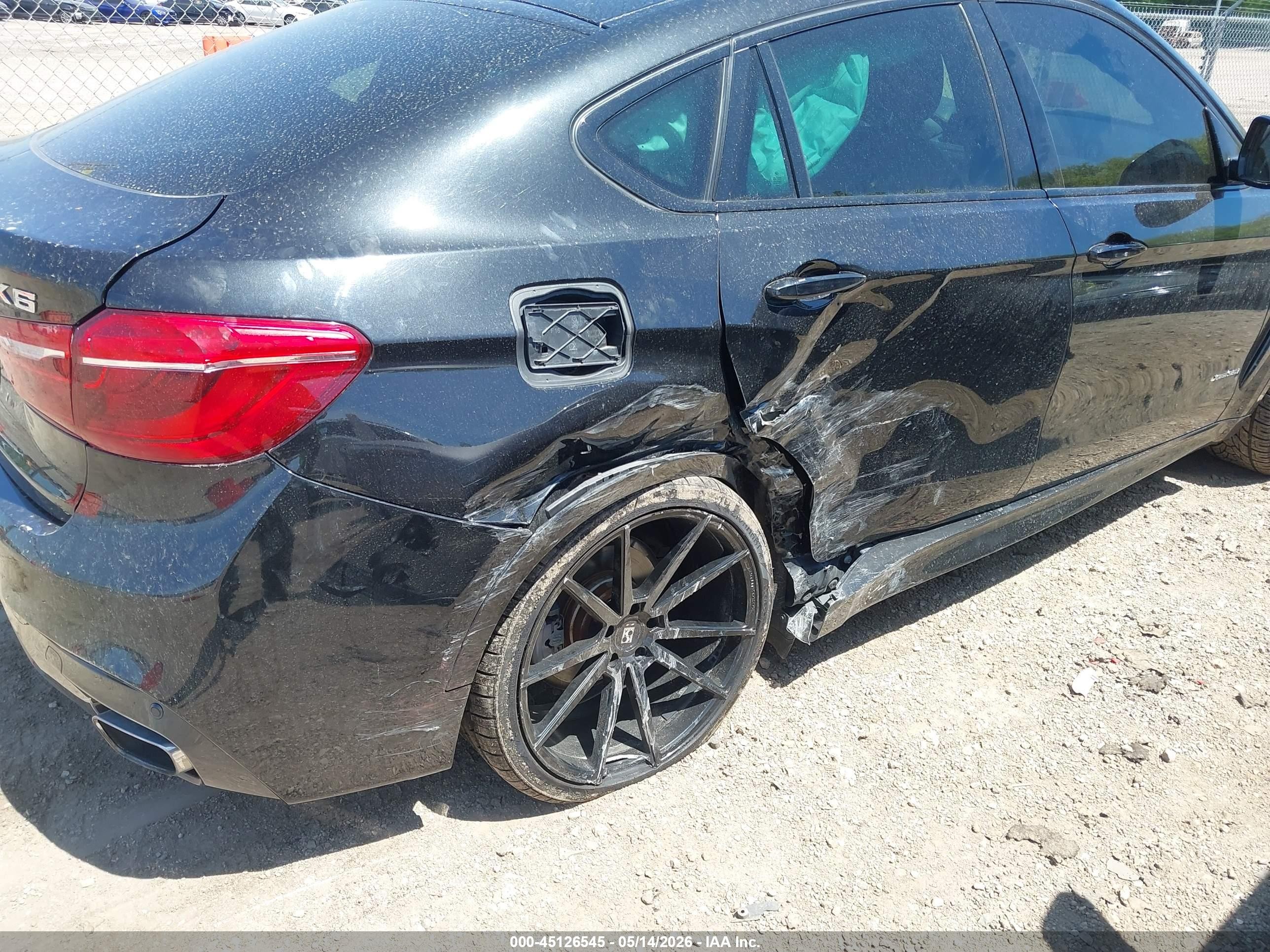 2015 Bmw X6 Xdrive35i Black vin: 5UXKU2C58F0N77530