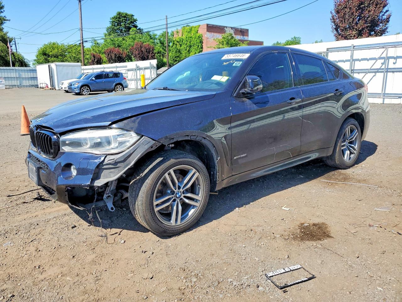 2015 Bmw X6 Xdrive35i Blue vin: 5UXKU2C58F0N77849