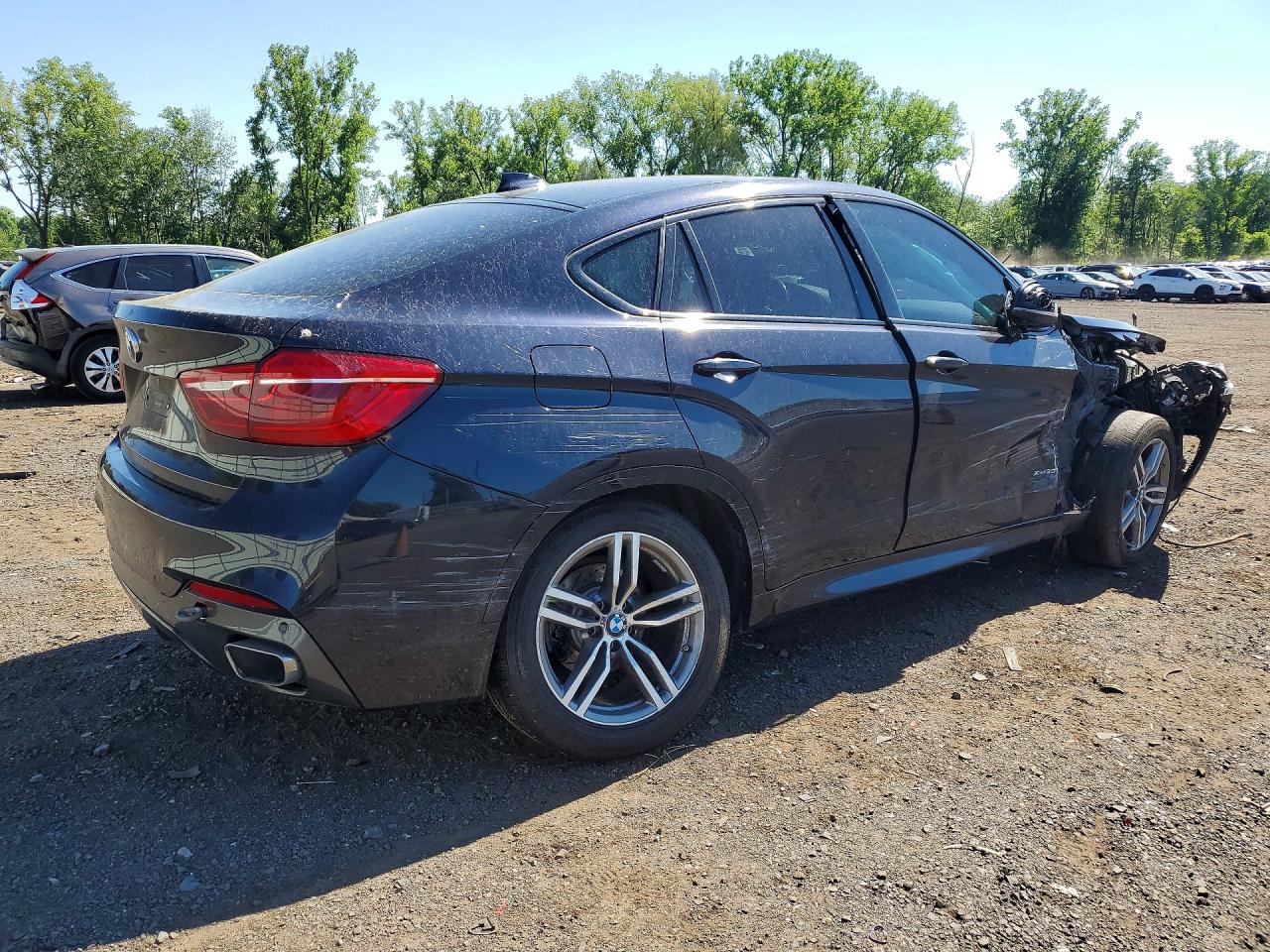 2015 Bmw X6 Xdrive35i Blue vin: 5UXKU2C58F0N77849