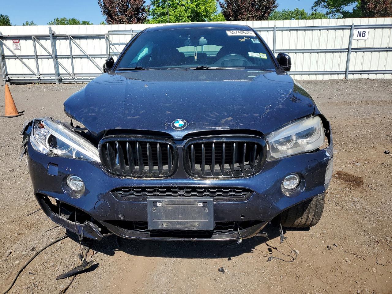 2015 Bmw X6 Xdrive35i Blue vin: 5UXKU2C58F0N77849
