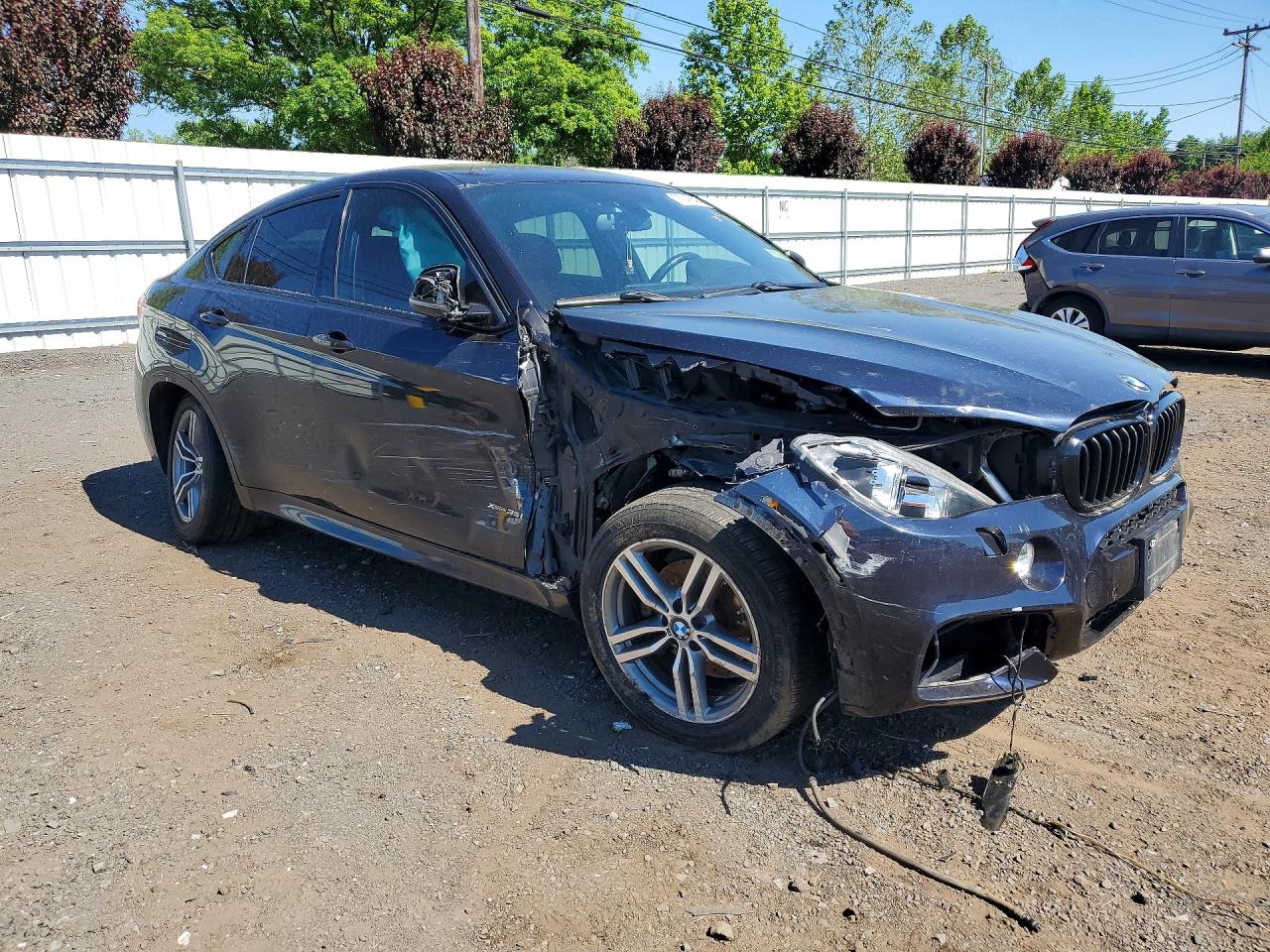 2015 Bmw X6 Xdrive35i Blue vin: 5UXKU2C58F0N77849