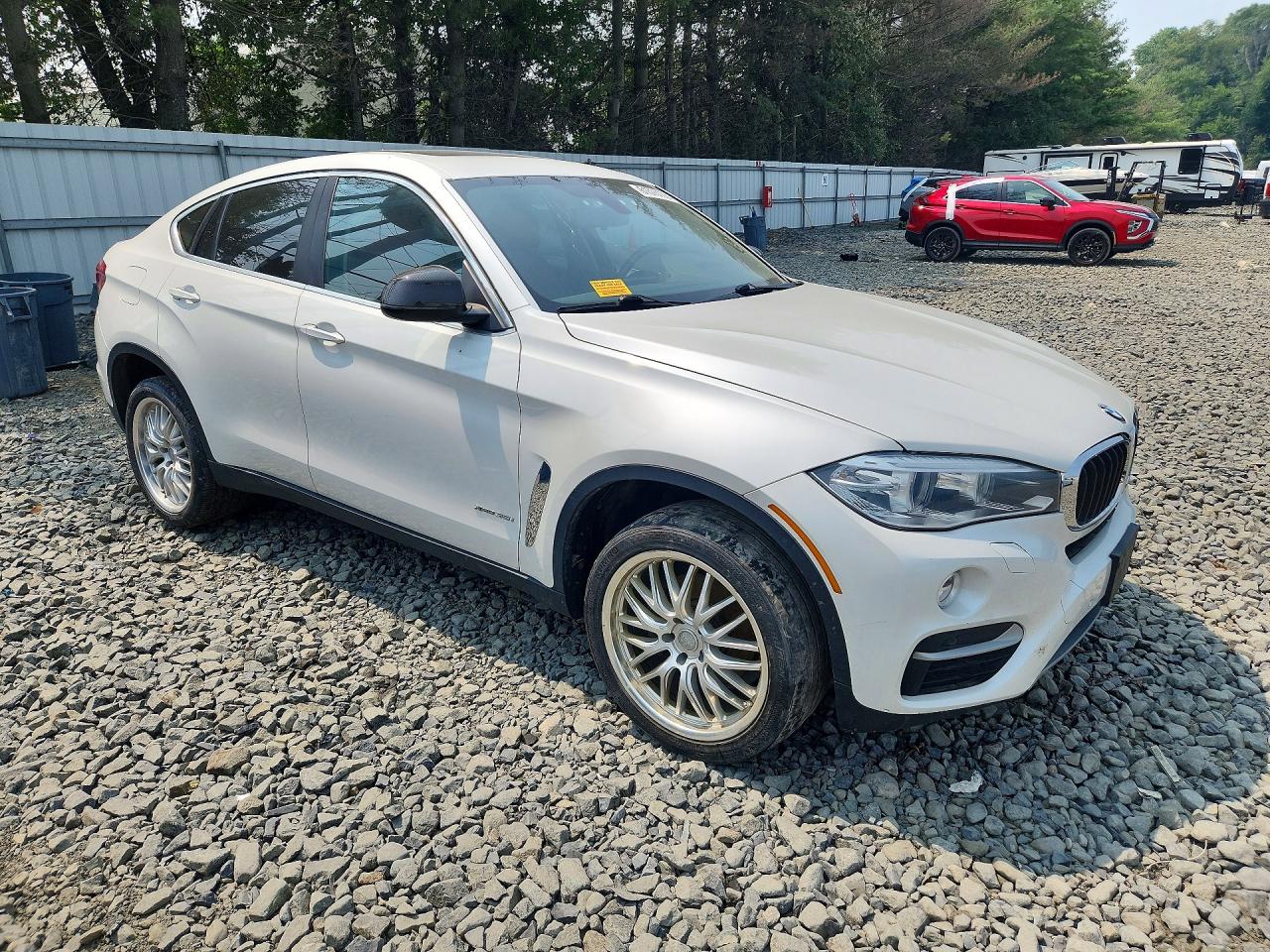 2015 Bmw X6 Xdrive35i White vin: 5UXKU2C59F0N75835