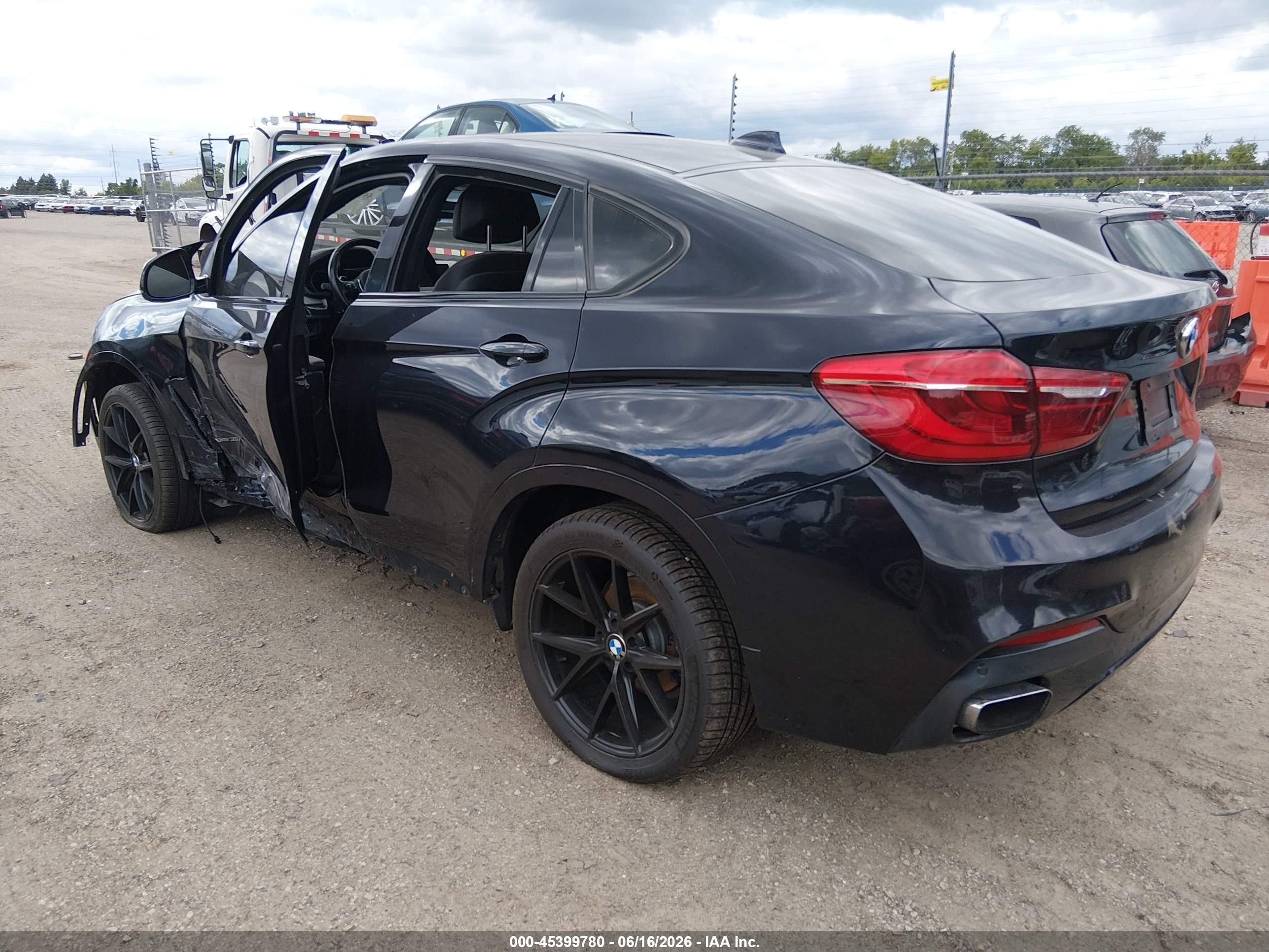 2015 Bmw X6 Xdrive35i Black vin: 5UXKU2C5XF0F95952