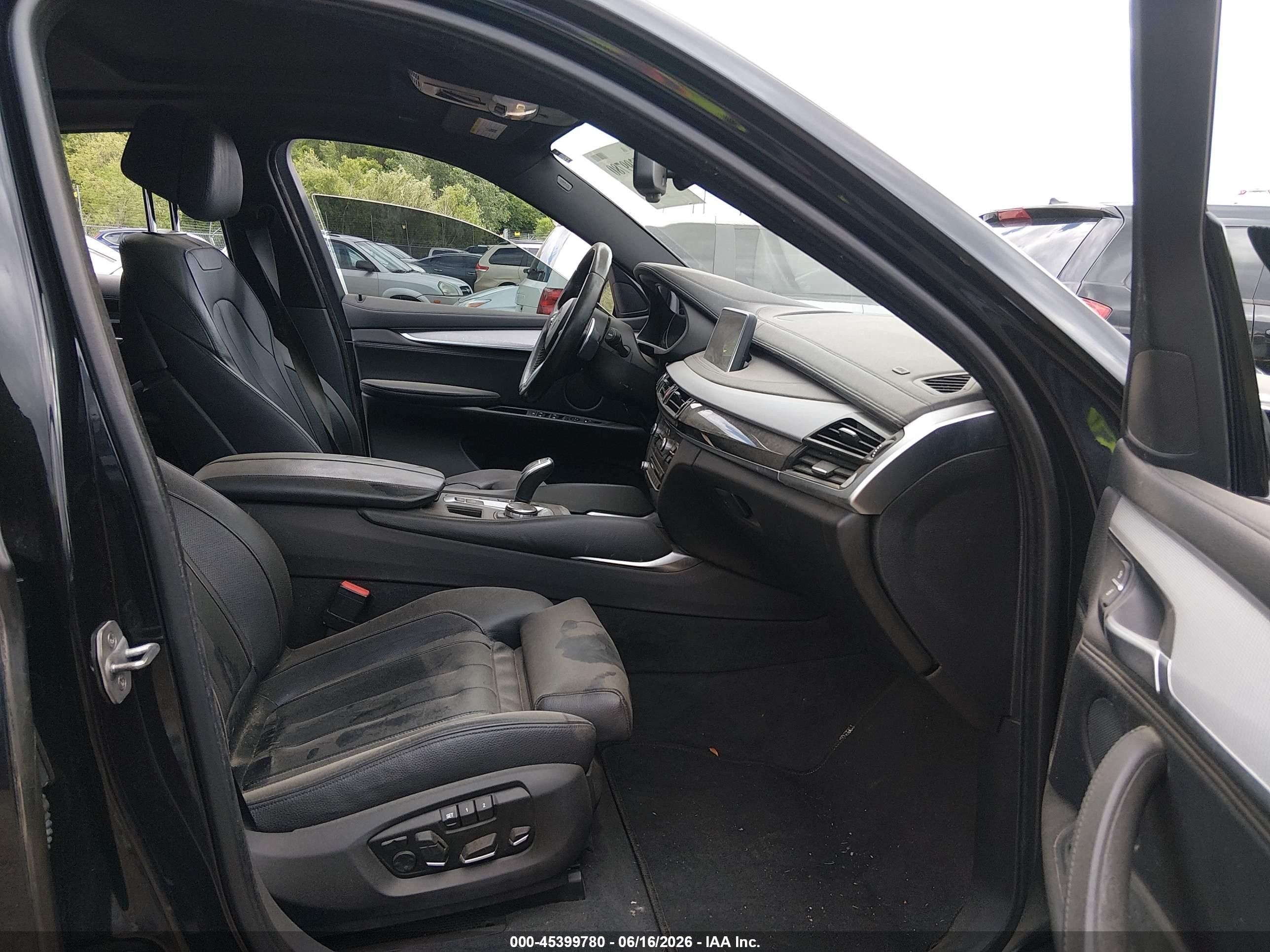 2015 Bmw X6 Xdrive35i Black vin: 5UXKU2C5XF0F95952