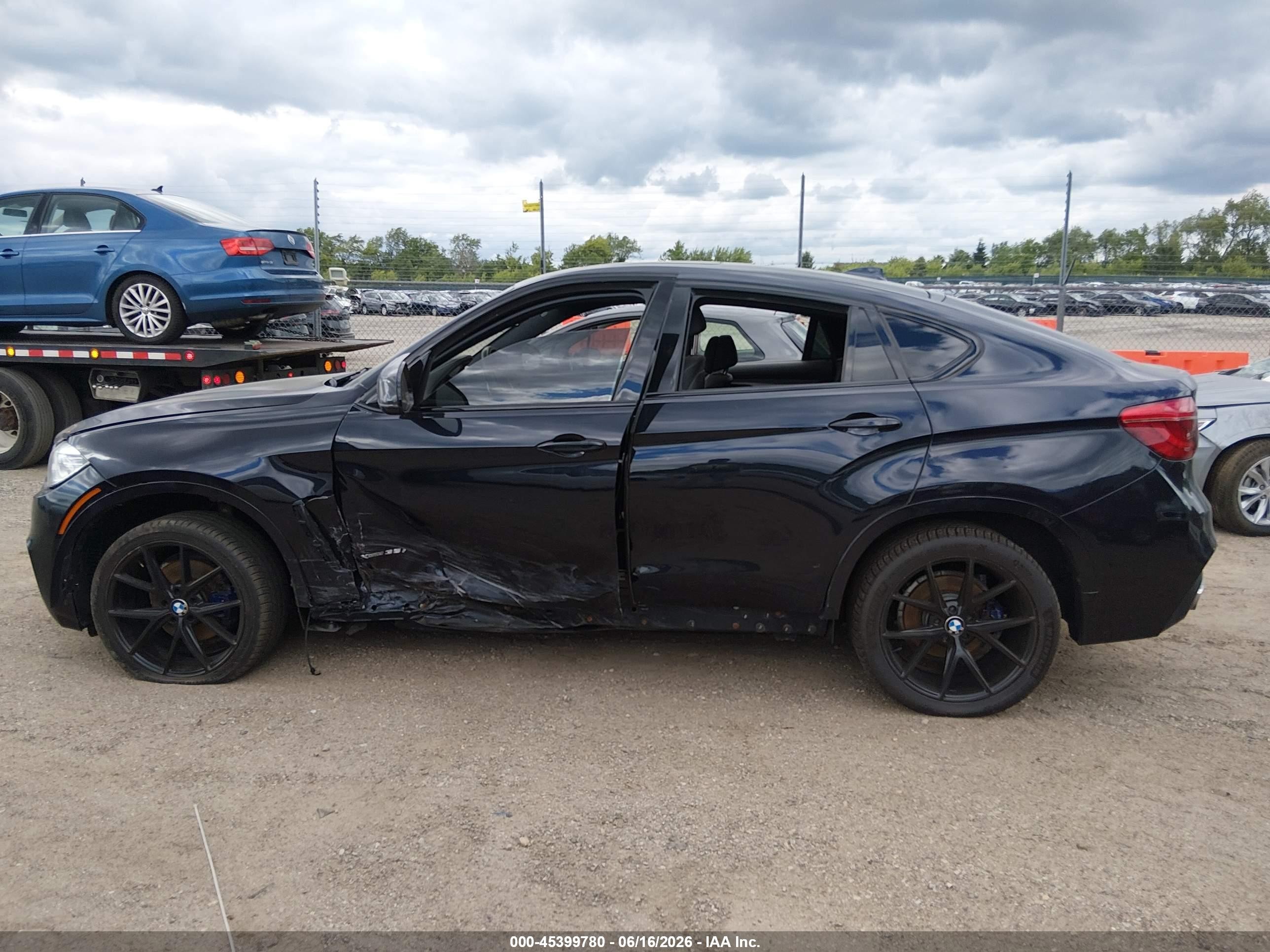 2015 Bmw X6 Xdrive35i Black vin: 5UXKU2C5XF0F95952