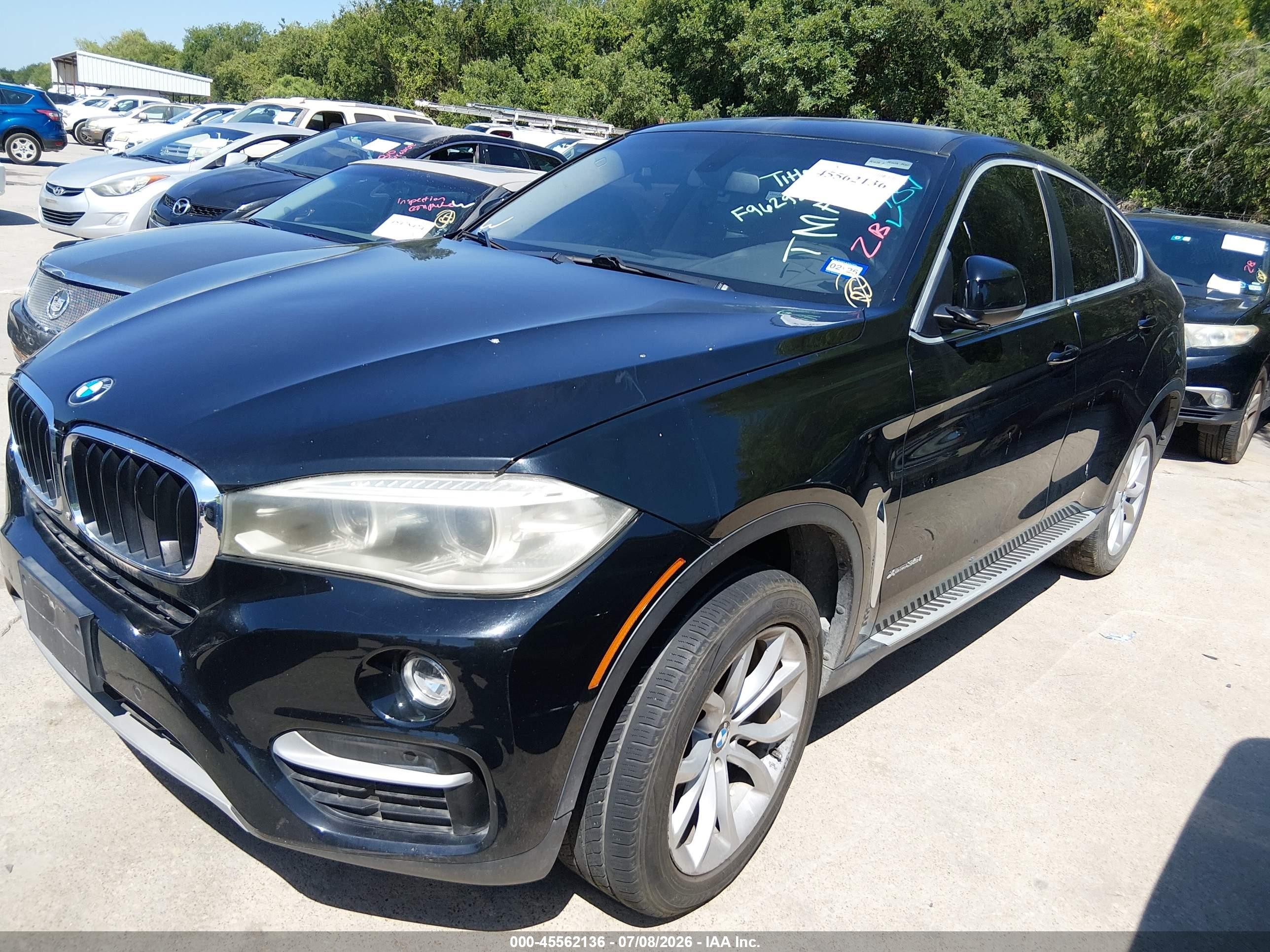 2015 Bmw X6 Xdrive35i Black vin: 5UXKU2C5XF0F96292