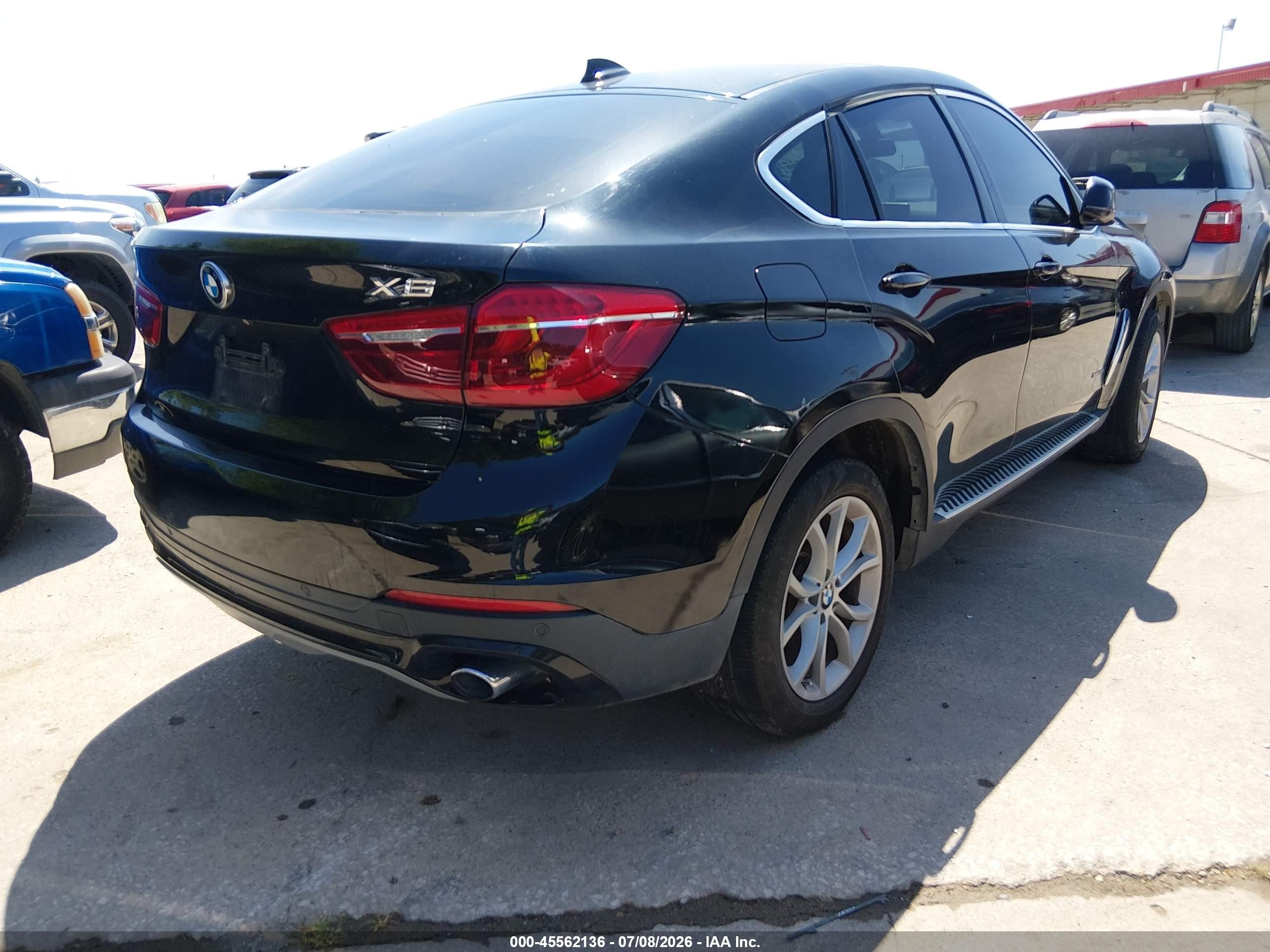 2015 Bmw X6 Xdrive35i Black vin: 5UXKU2C5XF0F96292