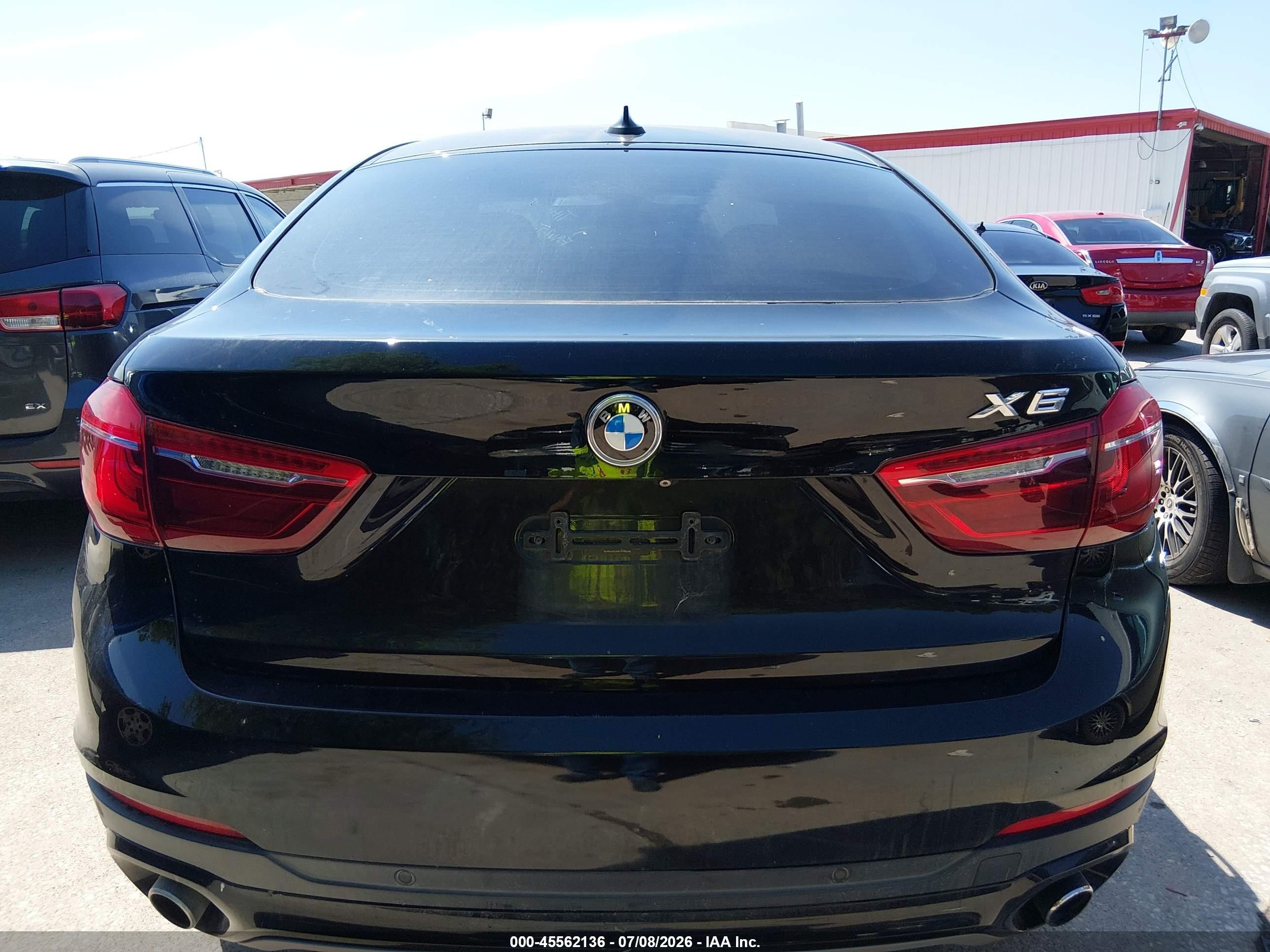 2015 Bmw X6 Xdrive35i Black vin: 5UXKU2C5XF0F96292