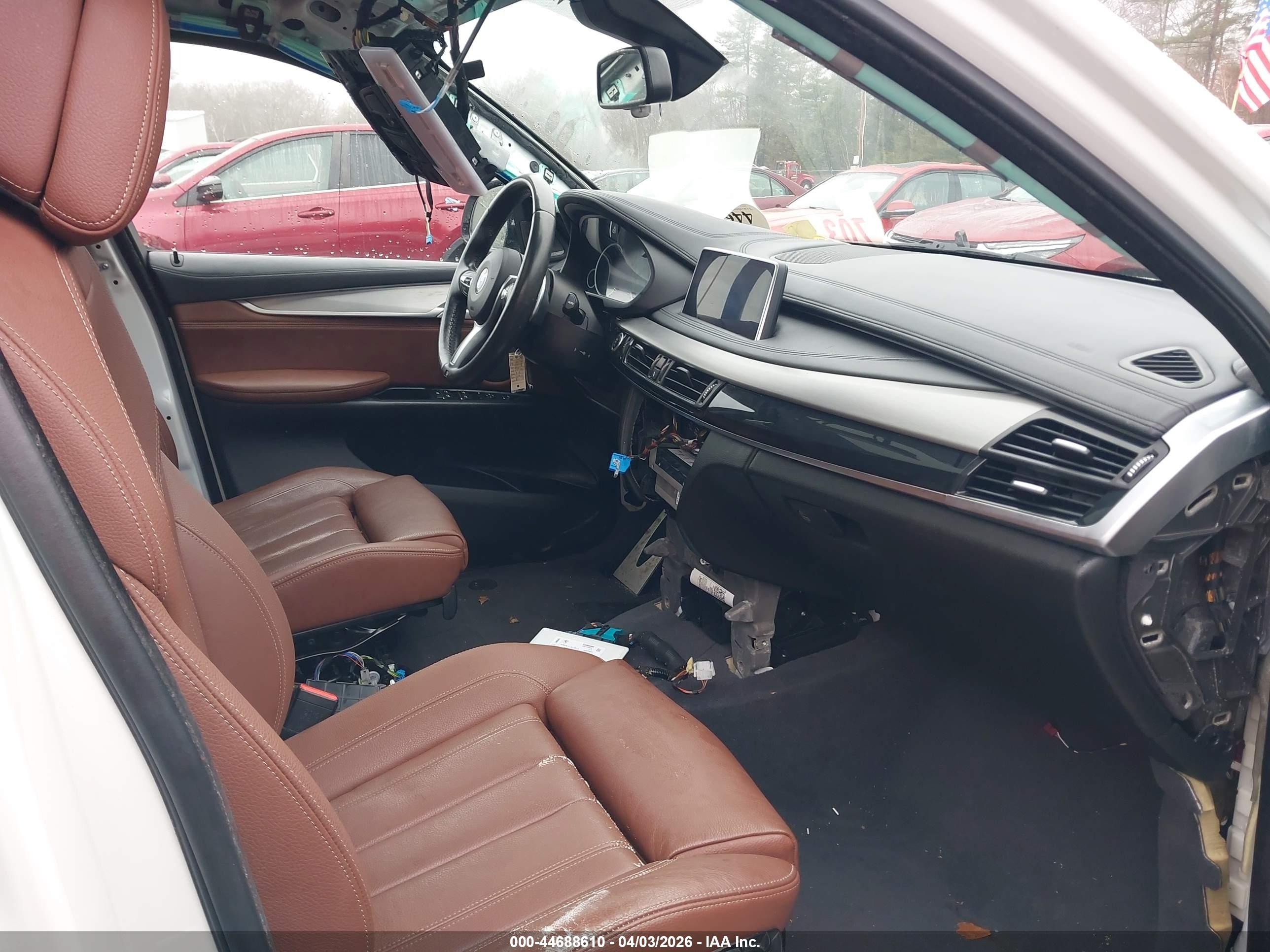 2017 Bmw X6 Xdrive50i White vin: 5UXKU6C36H0W38608