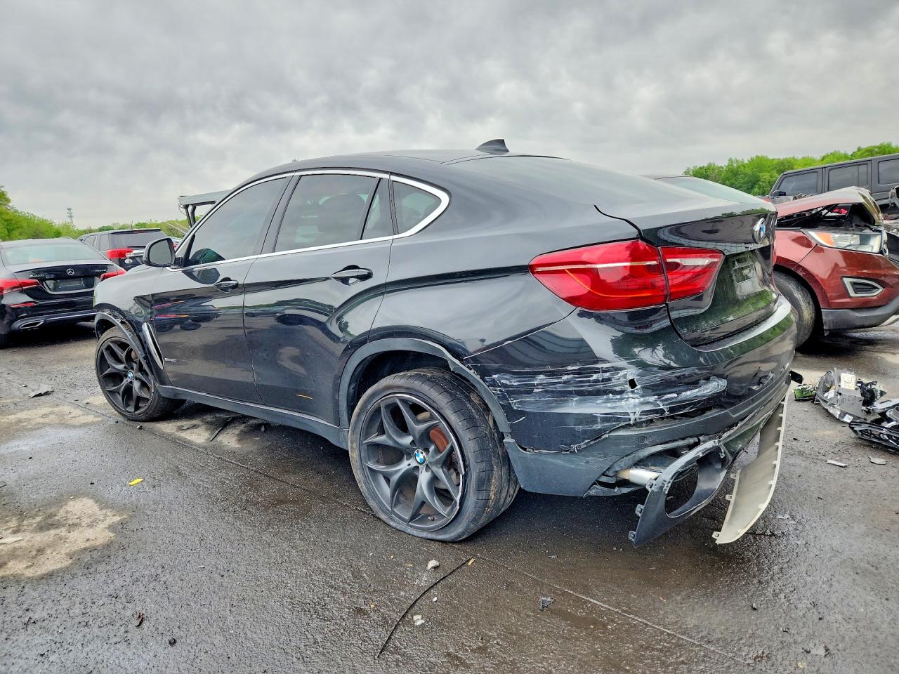 2015 Bmw X6 Xdrive50i Black vin: 5UXKU6C50F0F94039