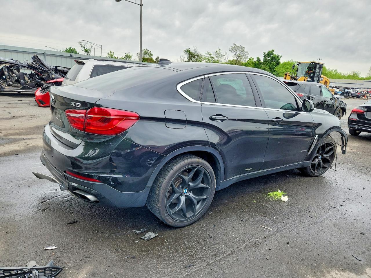 2015 Bmw X6 Xdrive50i Black vin: 5UXKU6C50F0F94039