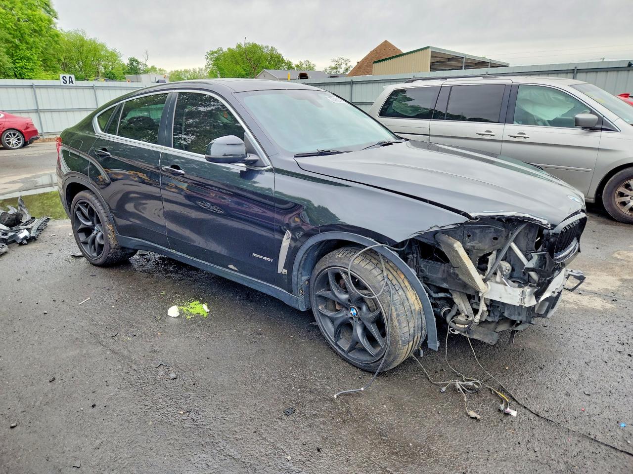 2015 Bmw X6 Xdrive50i Black vin: 5UXKU6C50F0F94039
