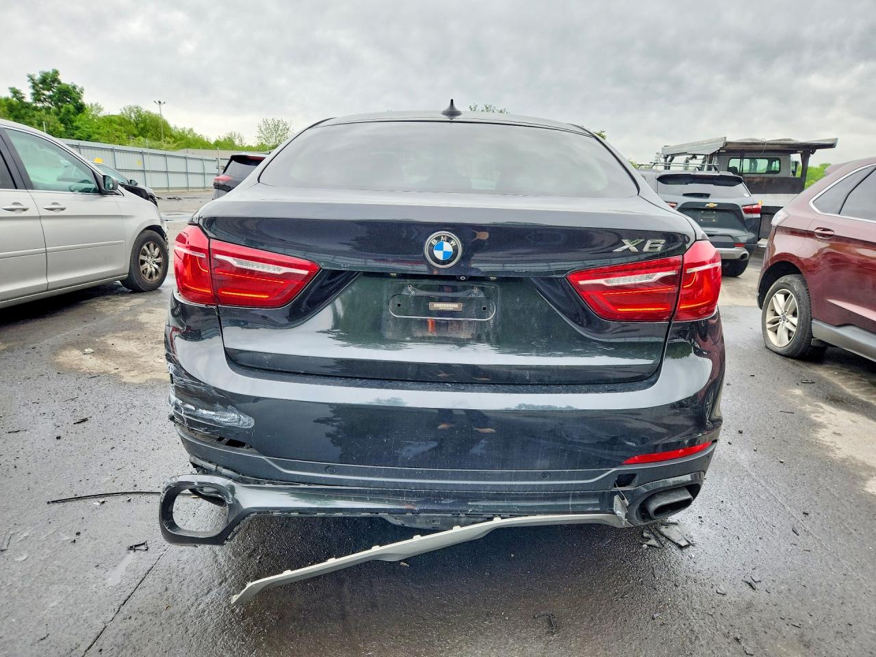 2015 Bmw X6 Xdrive50i Black vin: 5UXKU6C50F0F94039