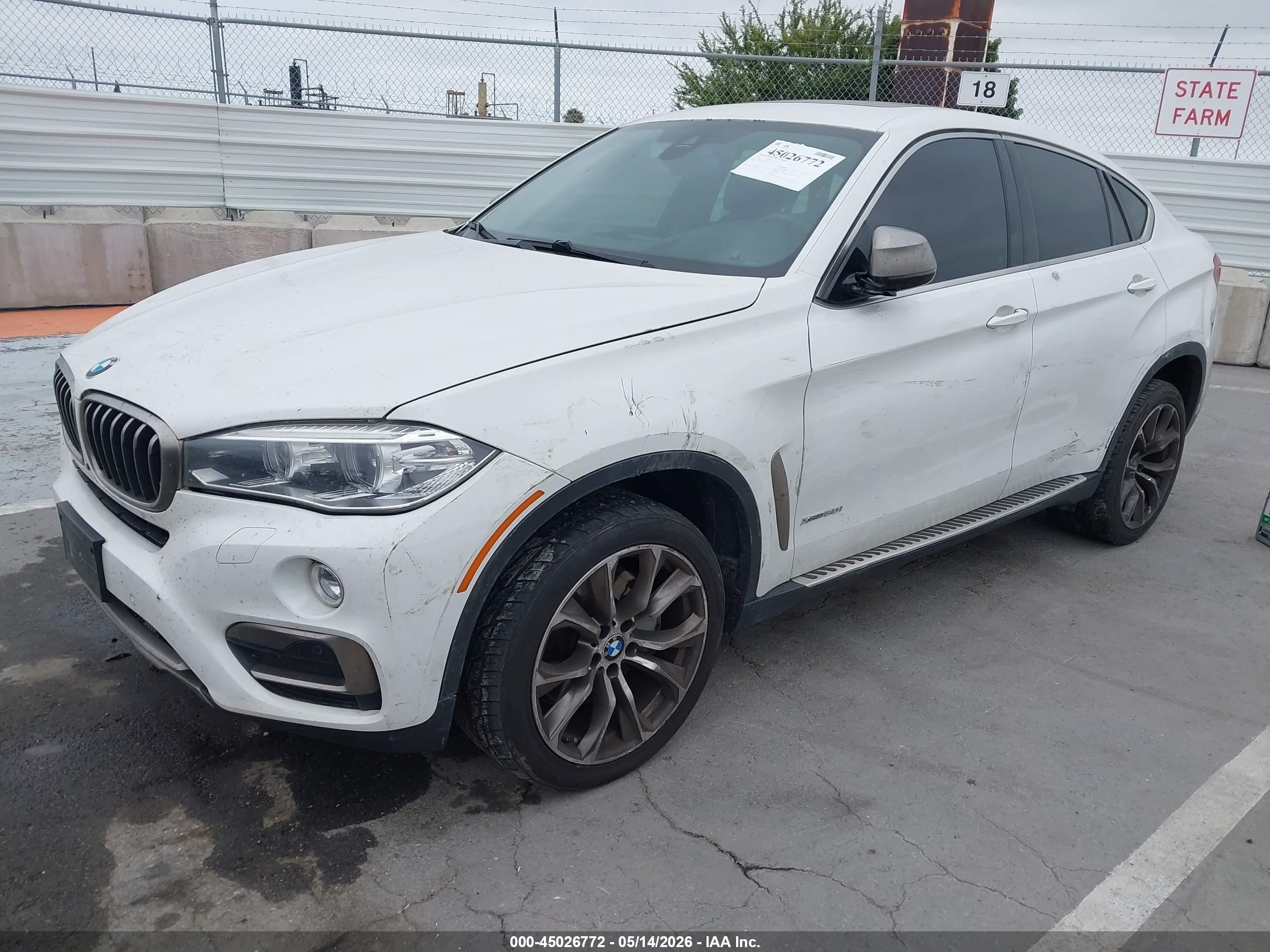 2016 Bmw X6 Xdrive50i White vin: 5UXKU6C52G0R34158
