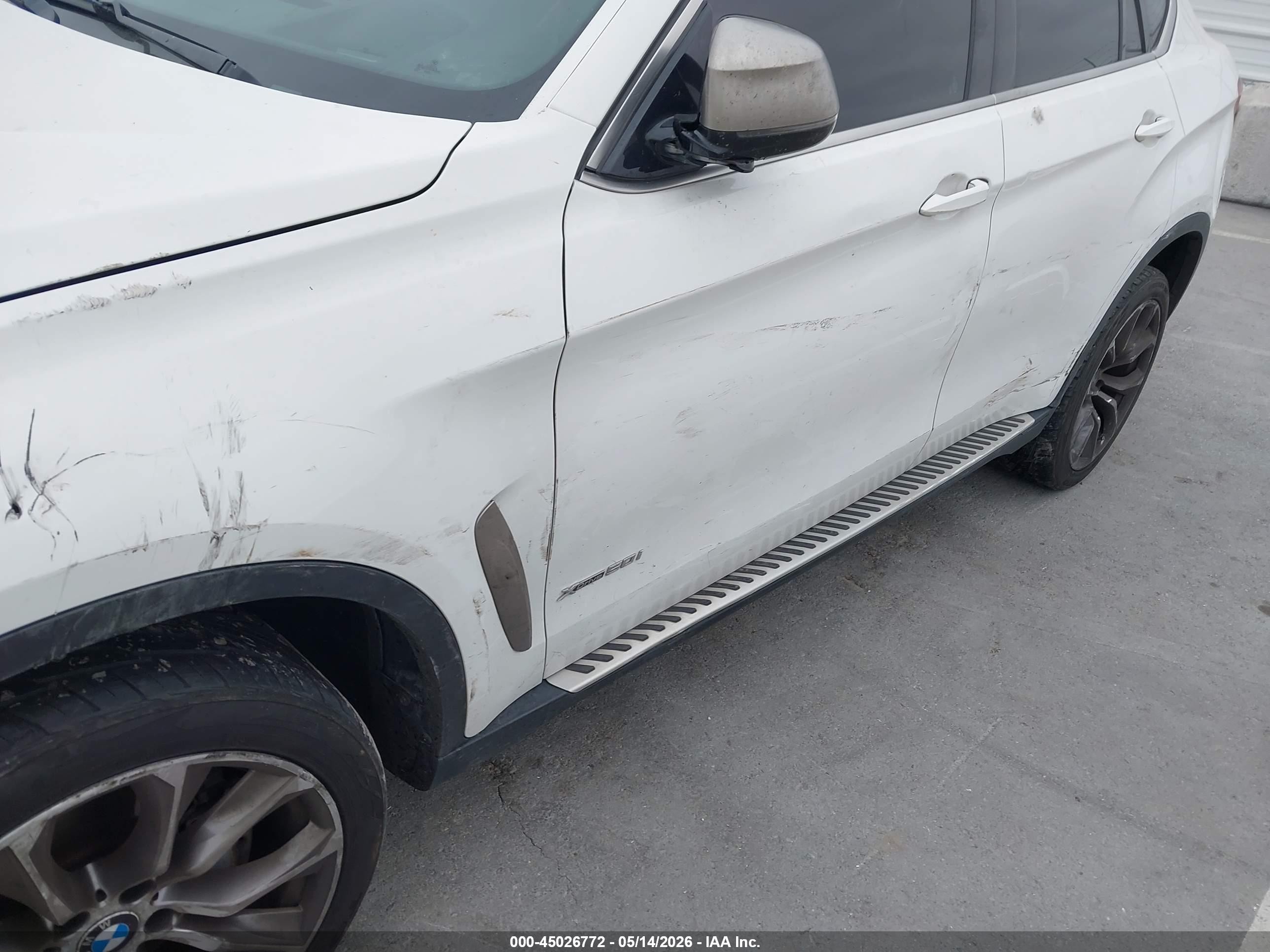 2016 Bmw X6 Xdrive50i White vin: 5UXKU6C52G0R34158
