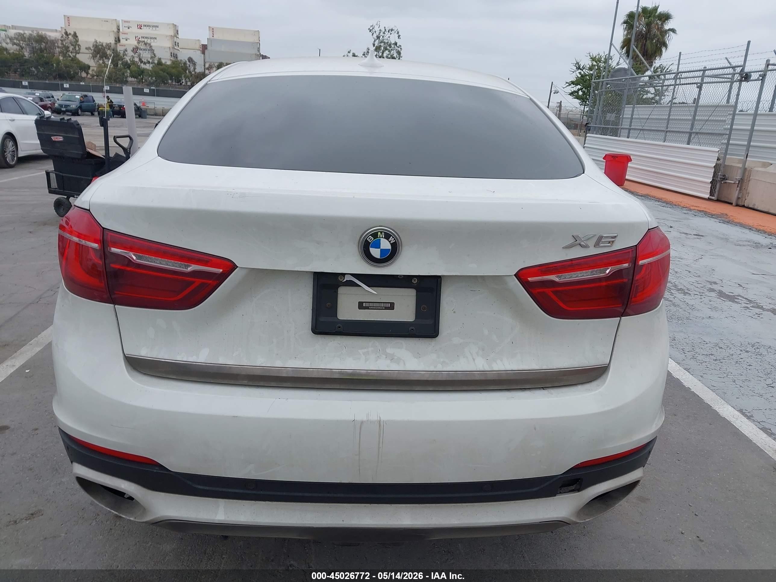 2016 Bmw X6 Xdrive50i White vin: 5UXKU6C52G0R34158