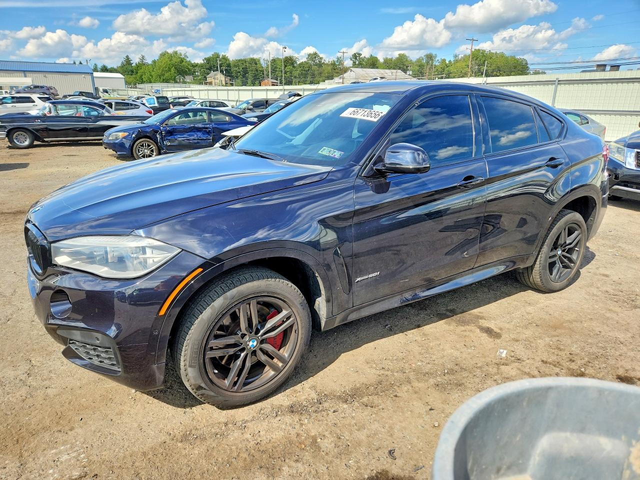 2015 Bmw X6 Xdrive50i Blue vin: 5UXKU6C54F0F94383