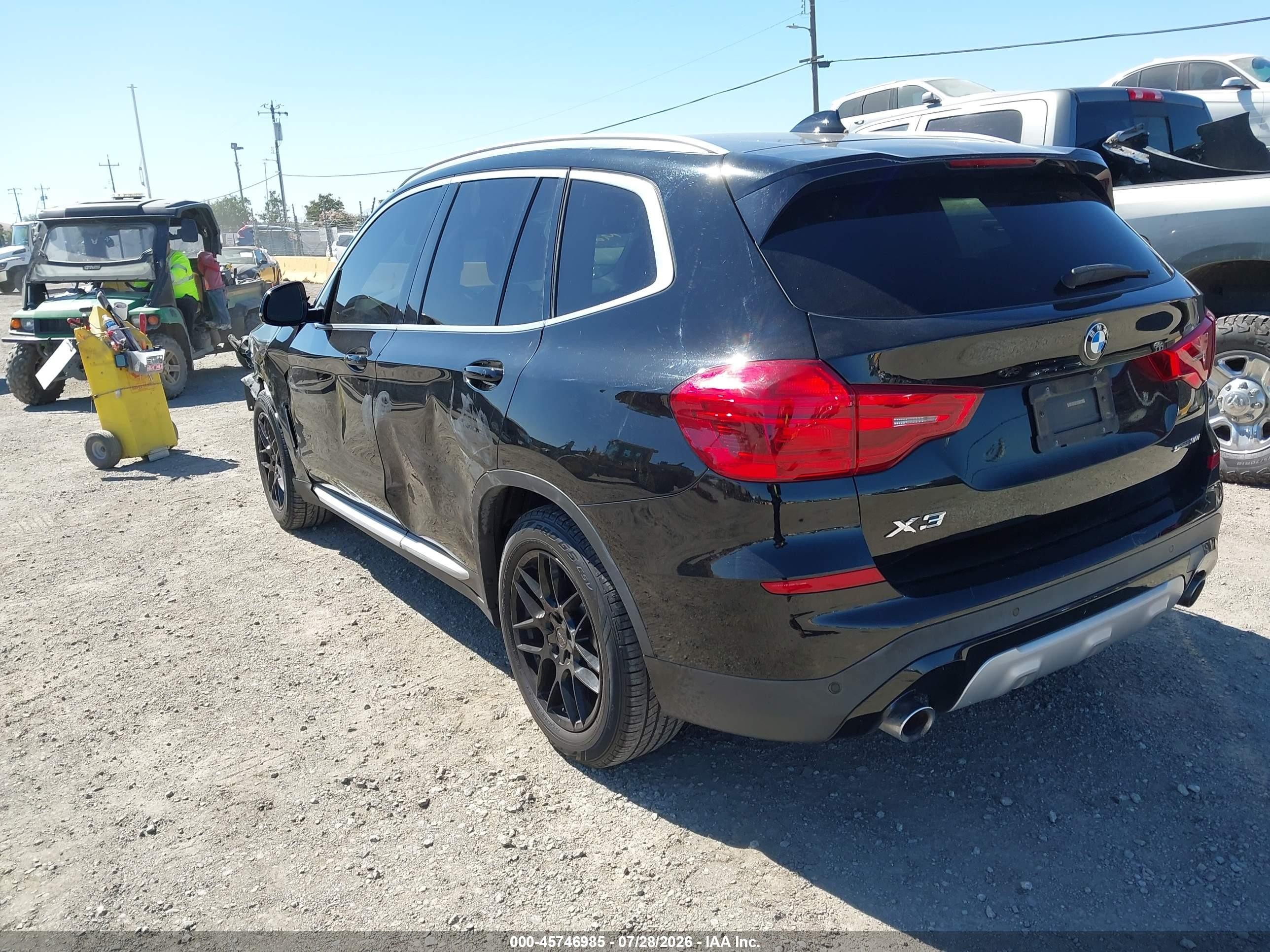 2019 Bmw X3 Sdrive30i Black vin: 5UXTR7C52KLE96098