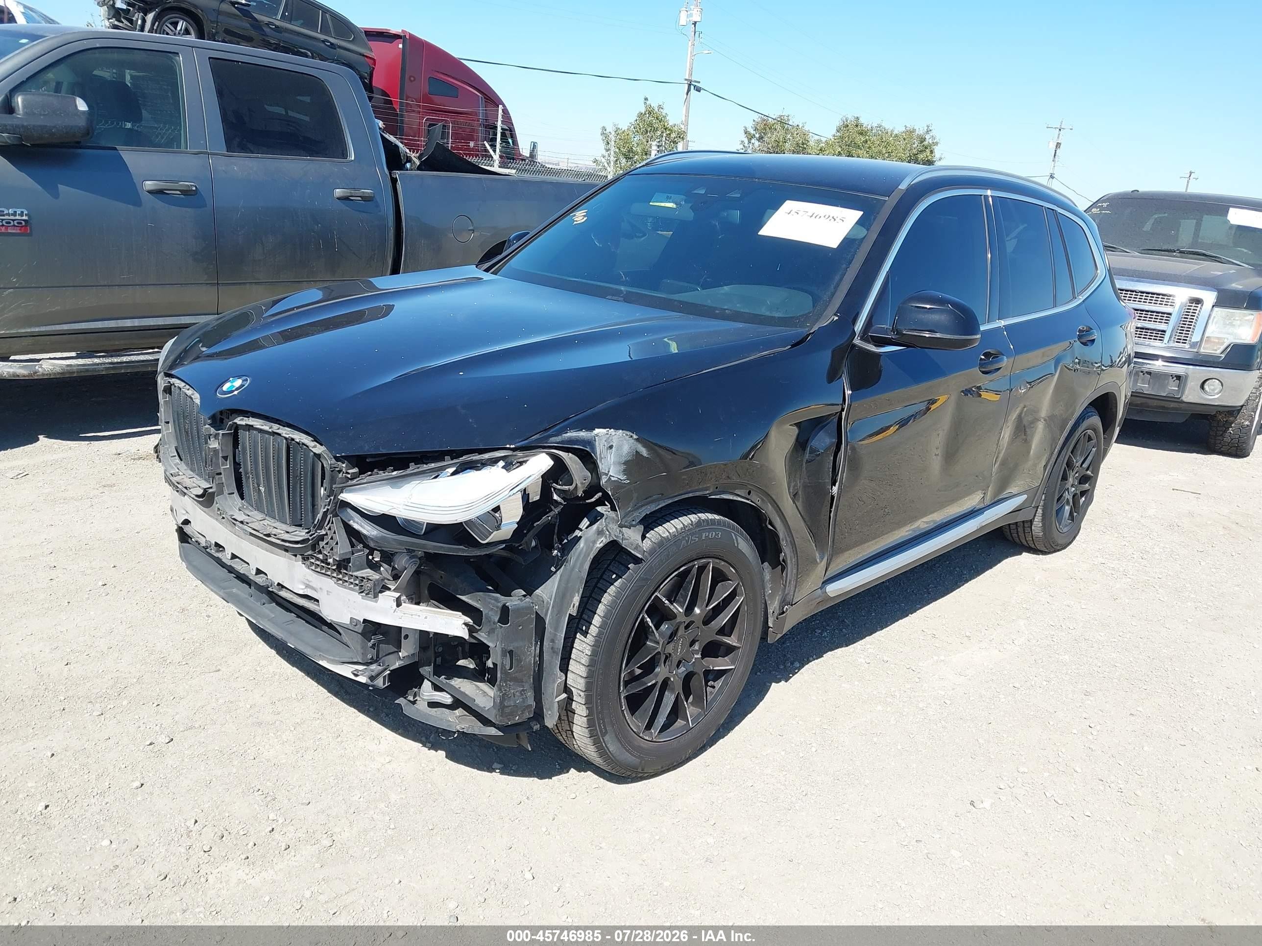 2019 Bmw X3 Sdrive30i Black vin: 5UXTR7C52KLE96098