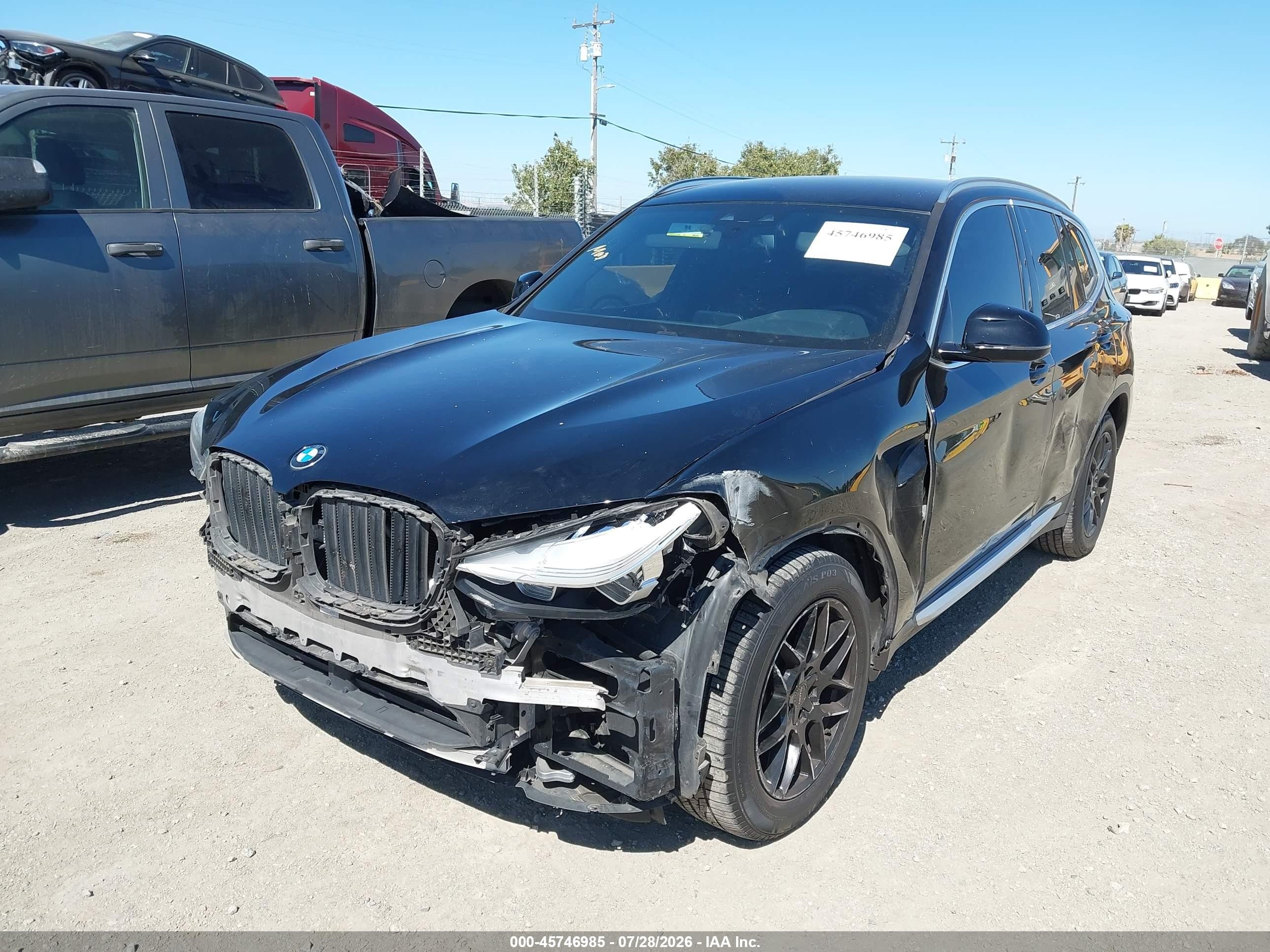 2019 Bmw X3 Sdrive30i Black vin: 5UXTR7C52KLE96098