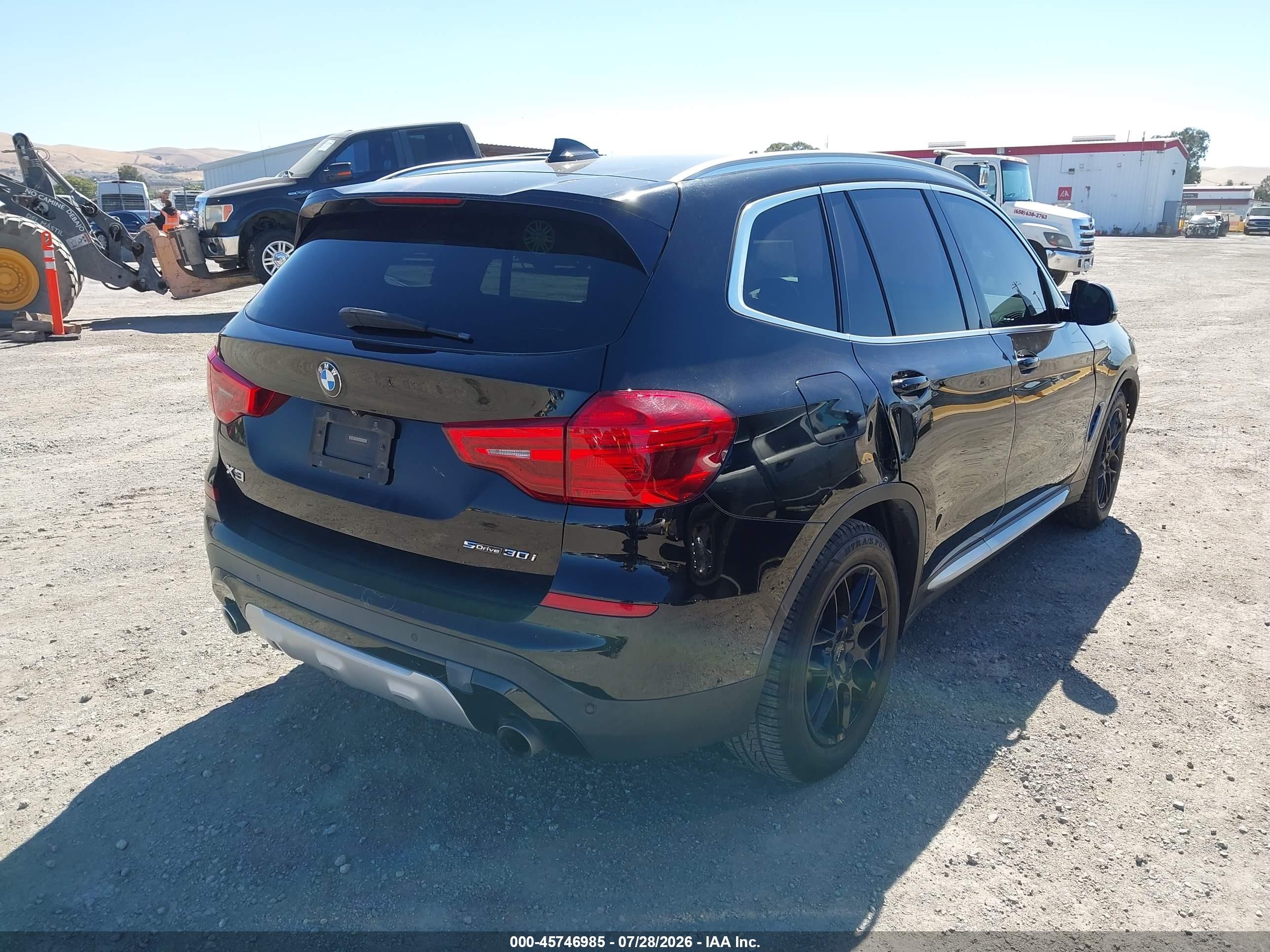 2019 Bmw X3 Sdrive30i Black vin: 5UXTR7C52KLE96098