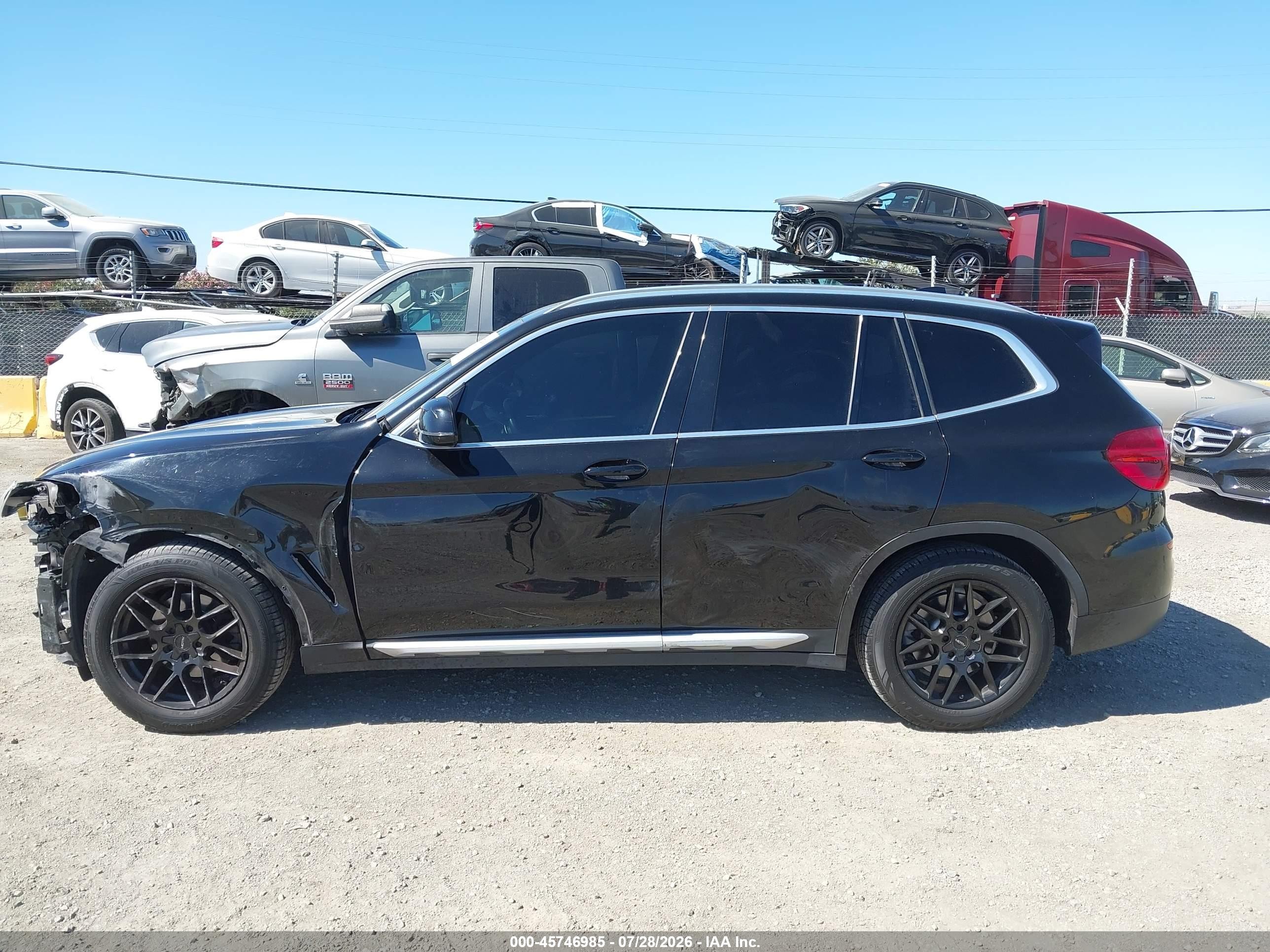 2019 Bmw X3 Sdrive30i Black vin: 5UXTR7C52KLE96098