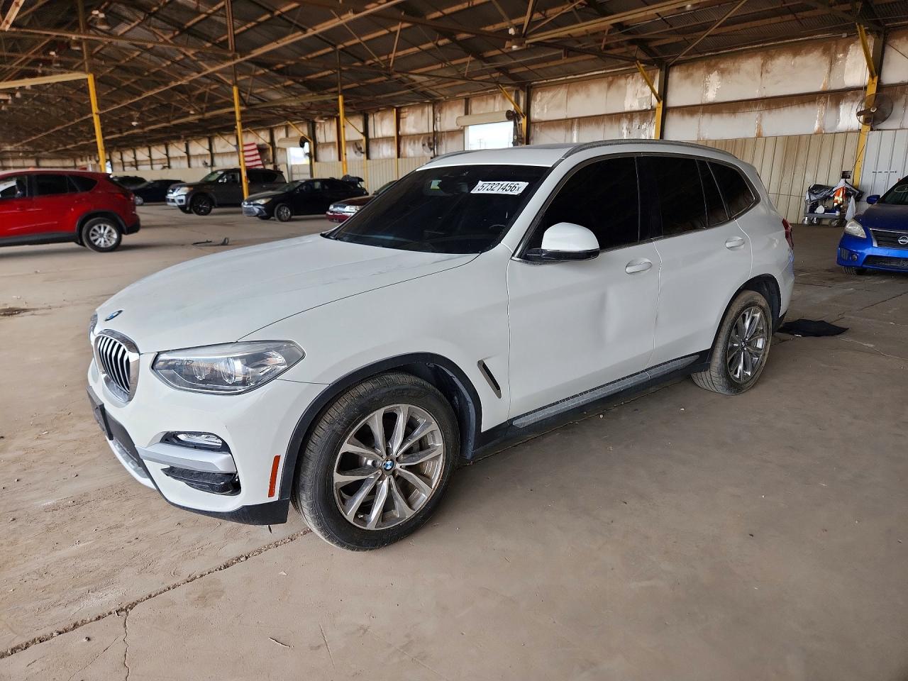 2019 Bmw X3 Sdrive30i White vin: 5UXTR7C52KLF23655