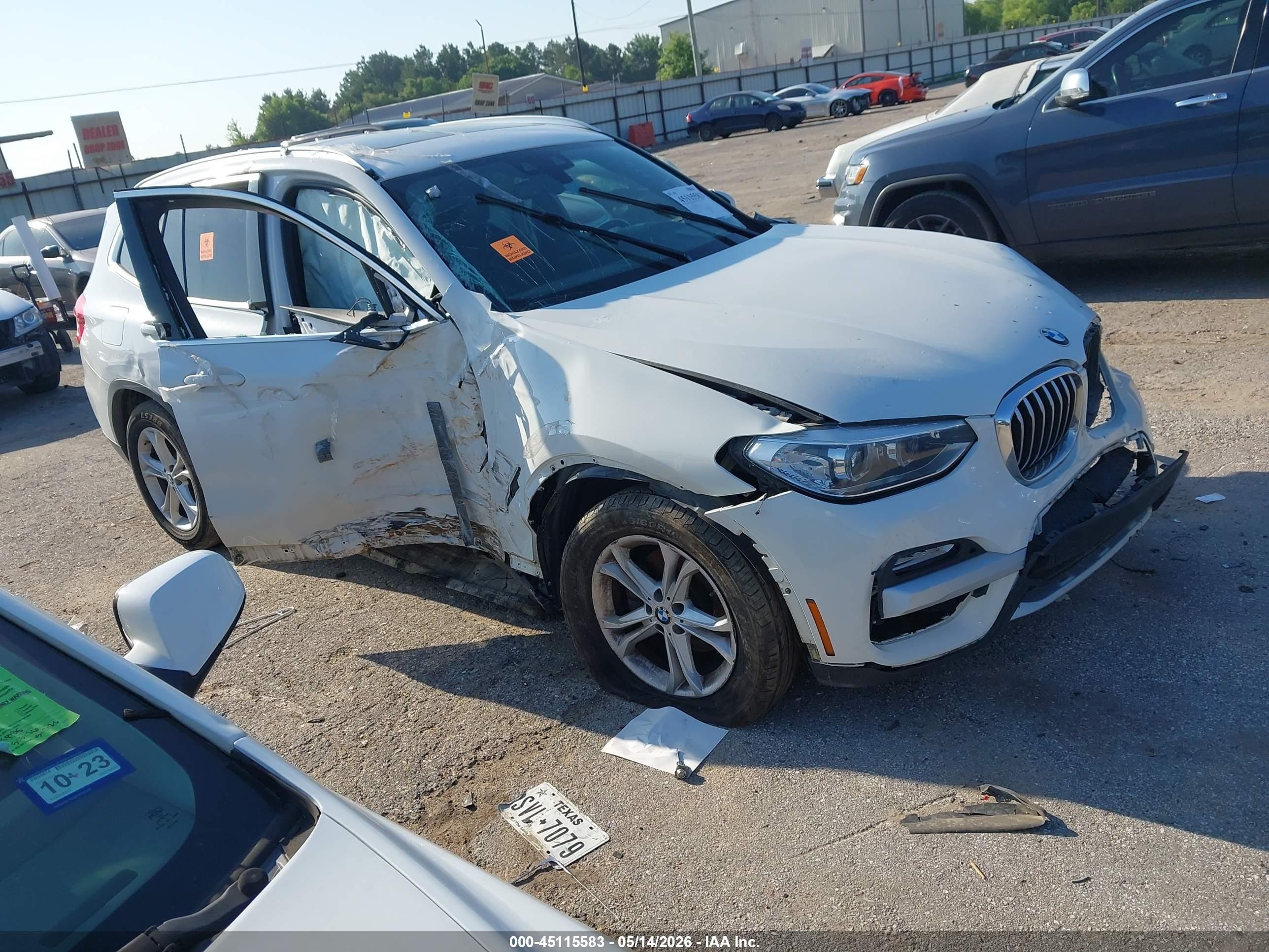 2019 Bmw X3 Sdrive30i White vin: 5UXTR7C57KLA48570