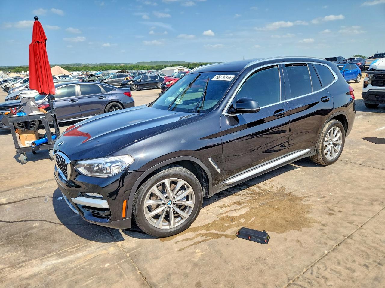 2019 Bmw X3 Sdrive30i Black vin: 5UXTR7C58KLF32649
