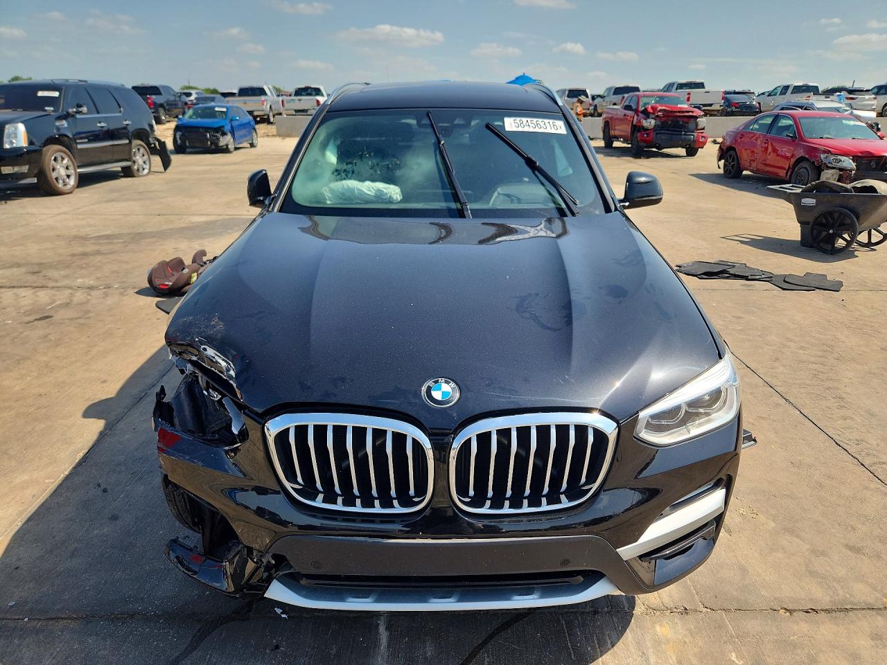 2019 Bmw X3 Sdrive30i Black vin: 5UXTR7C58KLF32649