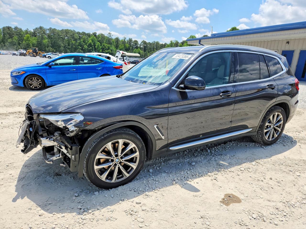 2019 Bmw X3 Sdrive30i Gray vin: 5UXTR7C58KLR52361