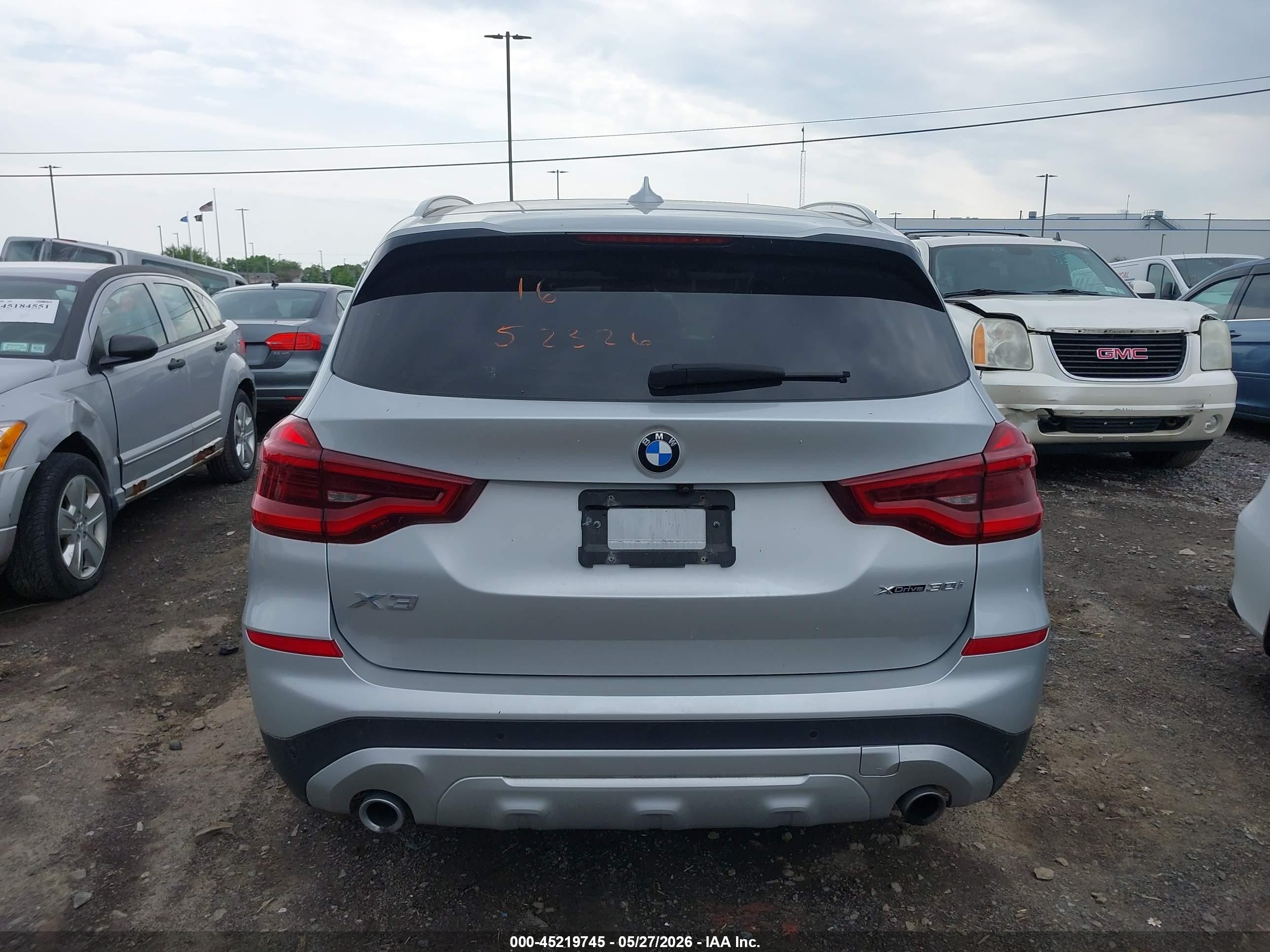 2018 Bmw X3 Xdrive30i Silver vin: 5UXTR9C50JLD74642
