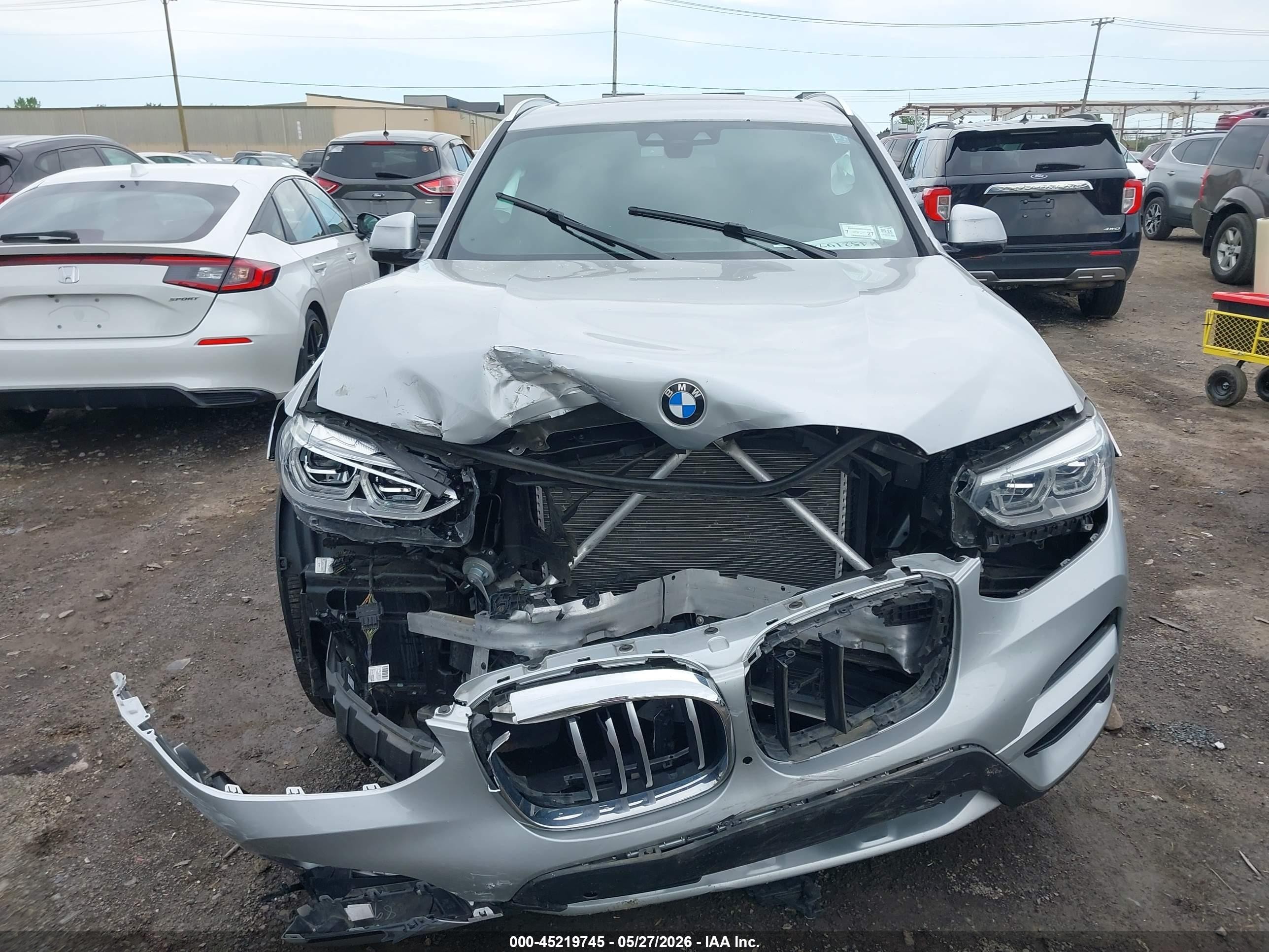 2018 Bmw X3 Xdrive30i Silver vin: 5UXTR9C50JLD74642