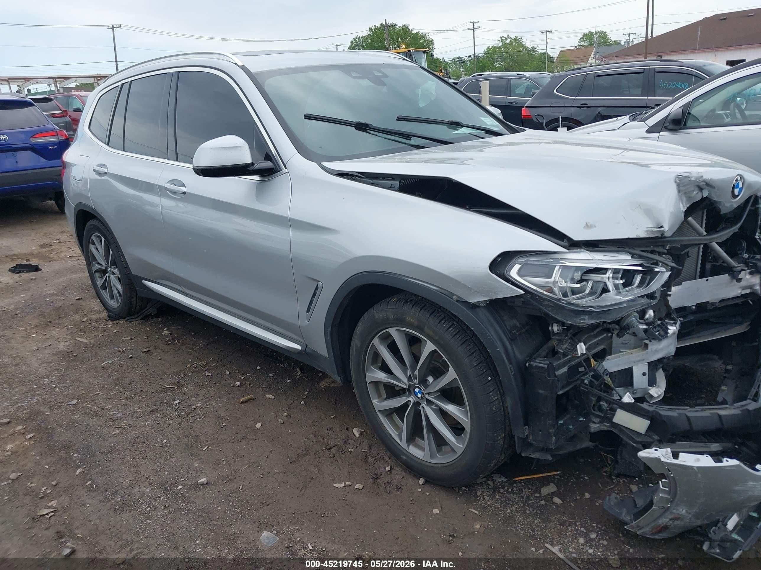 2018 Bmw X3 Xdrive30i Silver vin: 5UXTR9C50JLD74642